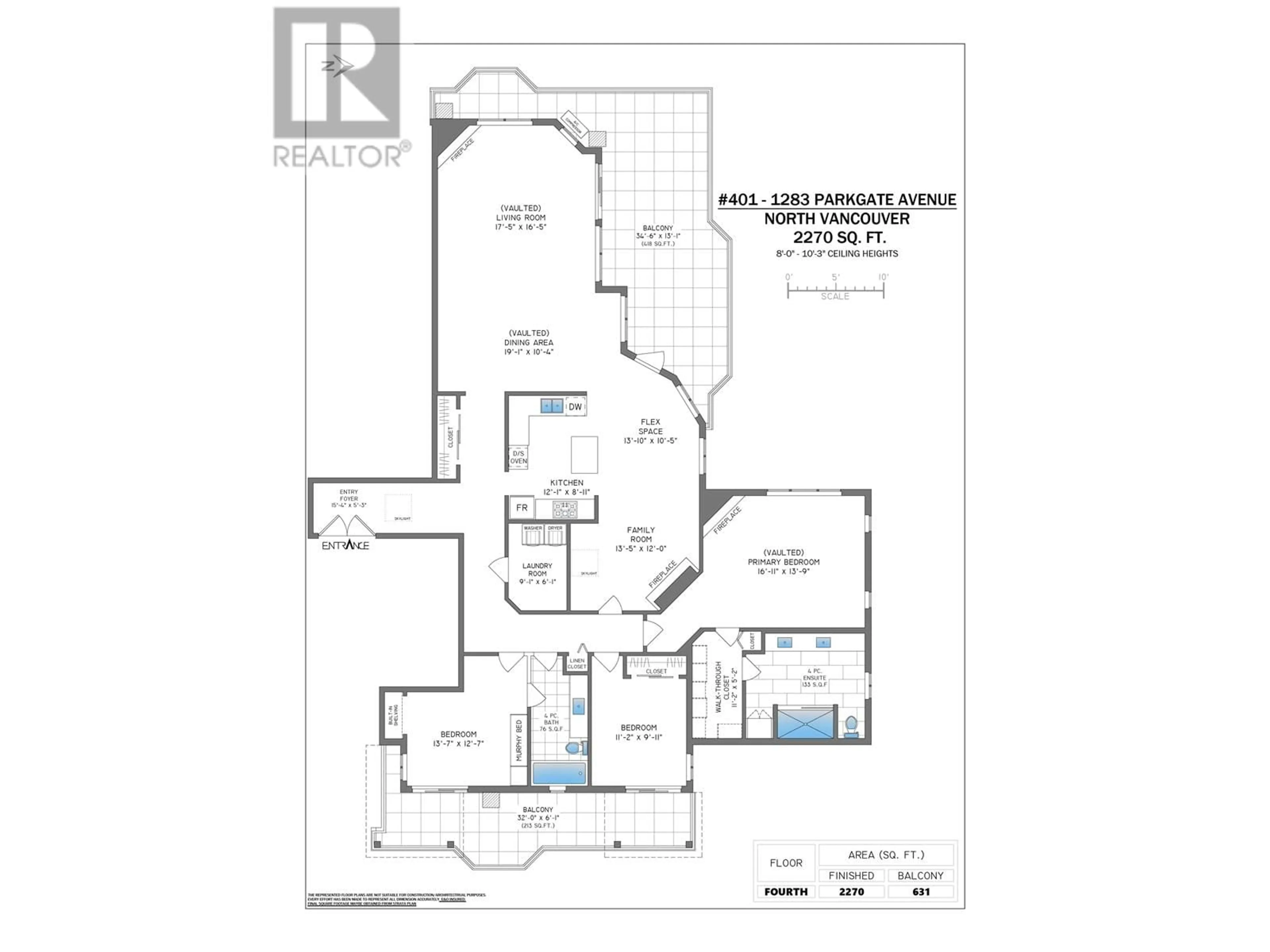 Floor plan for 401 - 1283 PARKGATE AVENUE, North Vancouver British Columbia V7H3A3