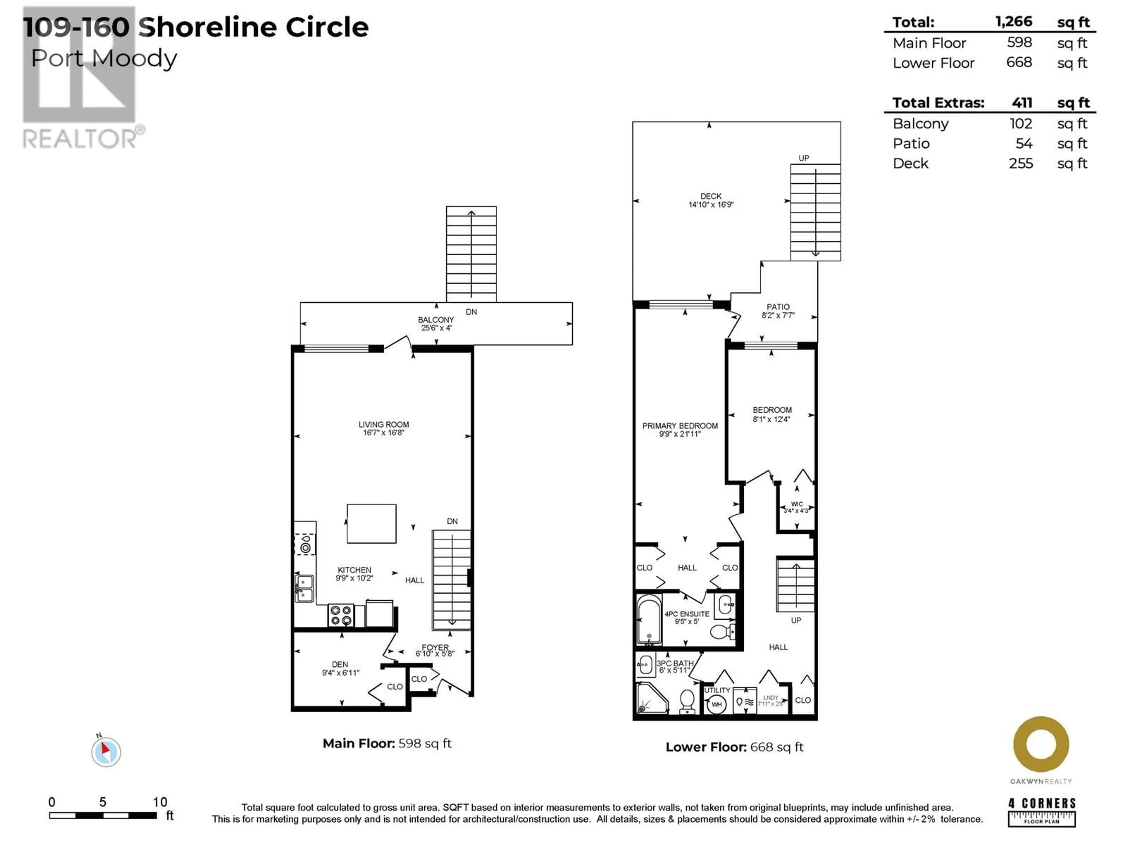 Floor plan for 109 - 160 SHORELINE CIRCLE, Port Moody British Columbia V3H0B2