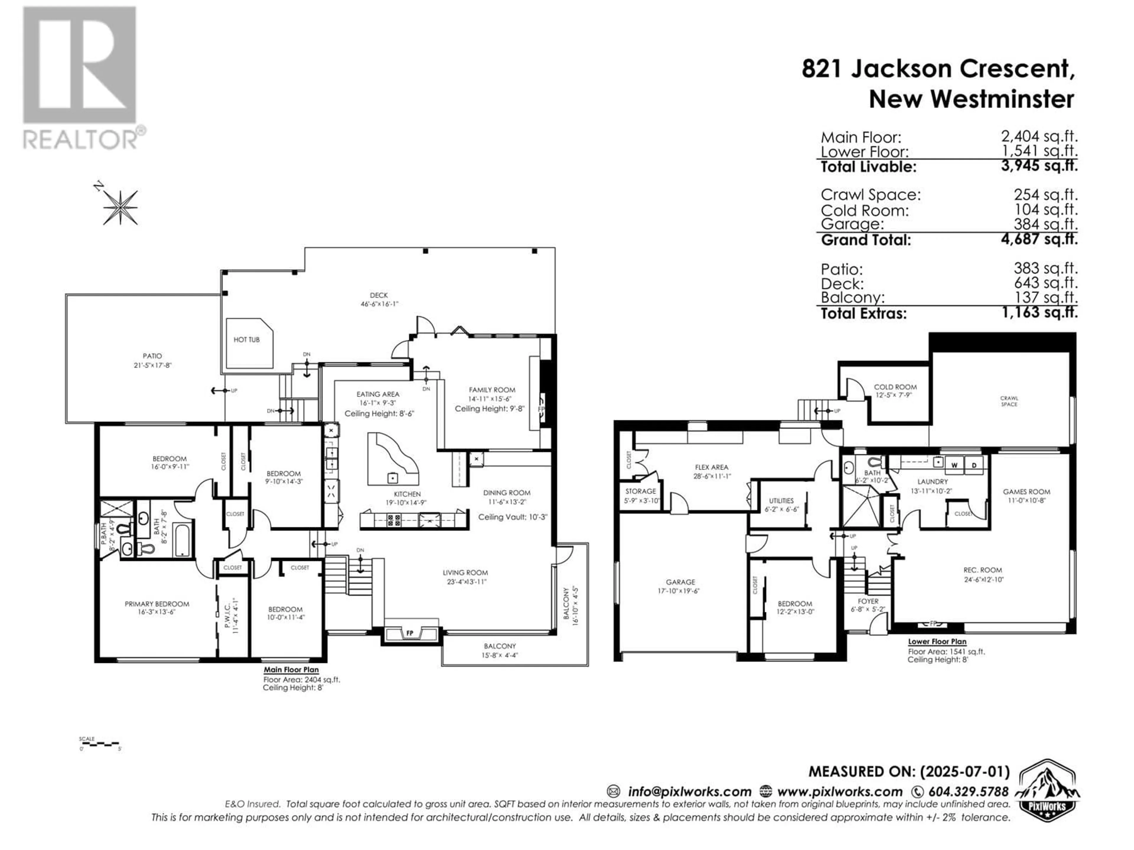 Floor plan for 821 JACKSON CRESCENT, New Westminster British Columbia V3L4S1