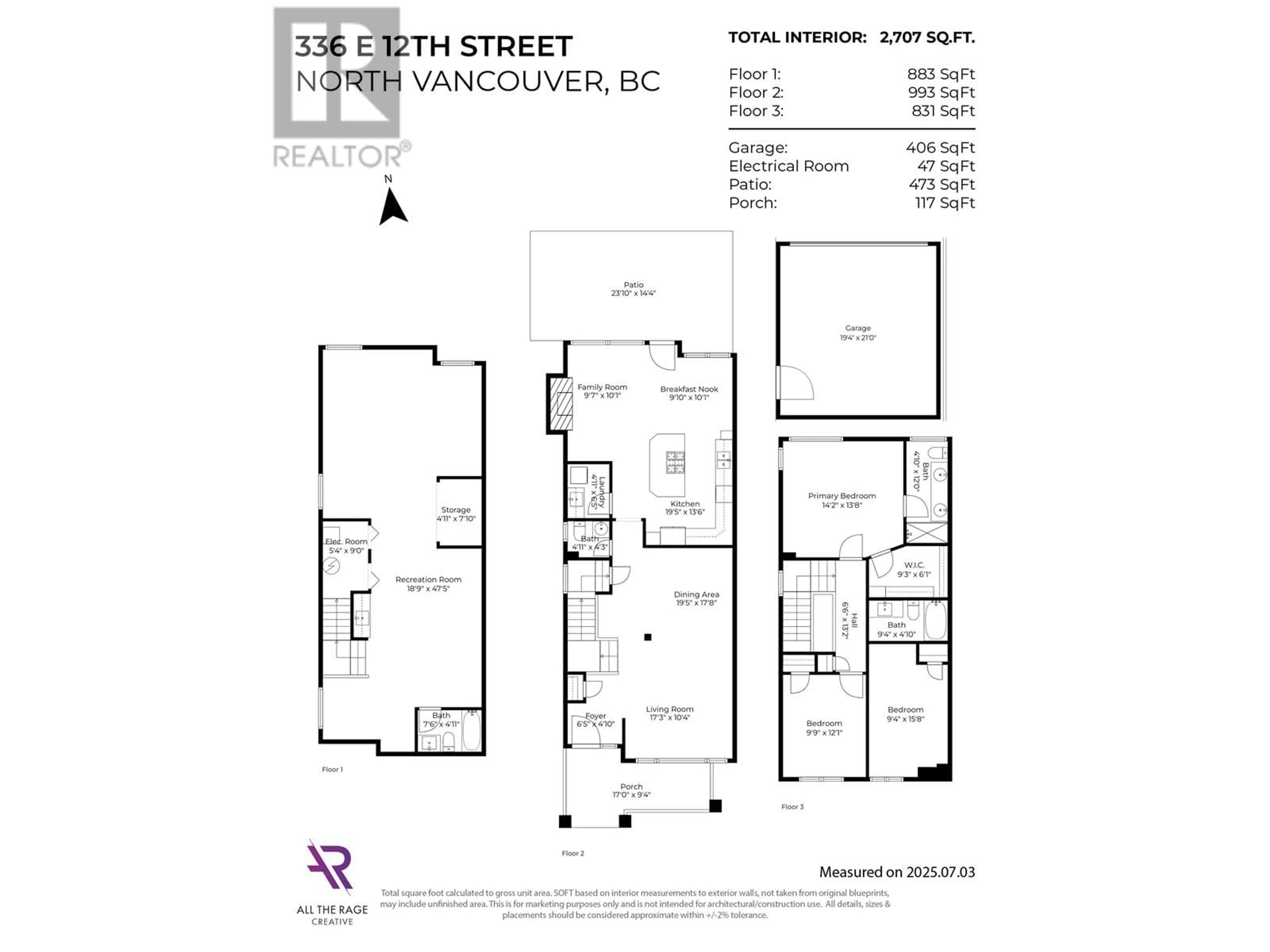Floor plan for 336 12TH STREET, North Vancouver British Columbia V7L2J9