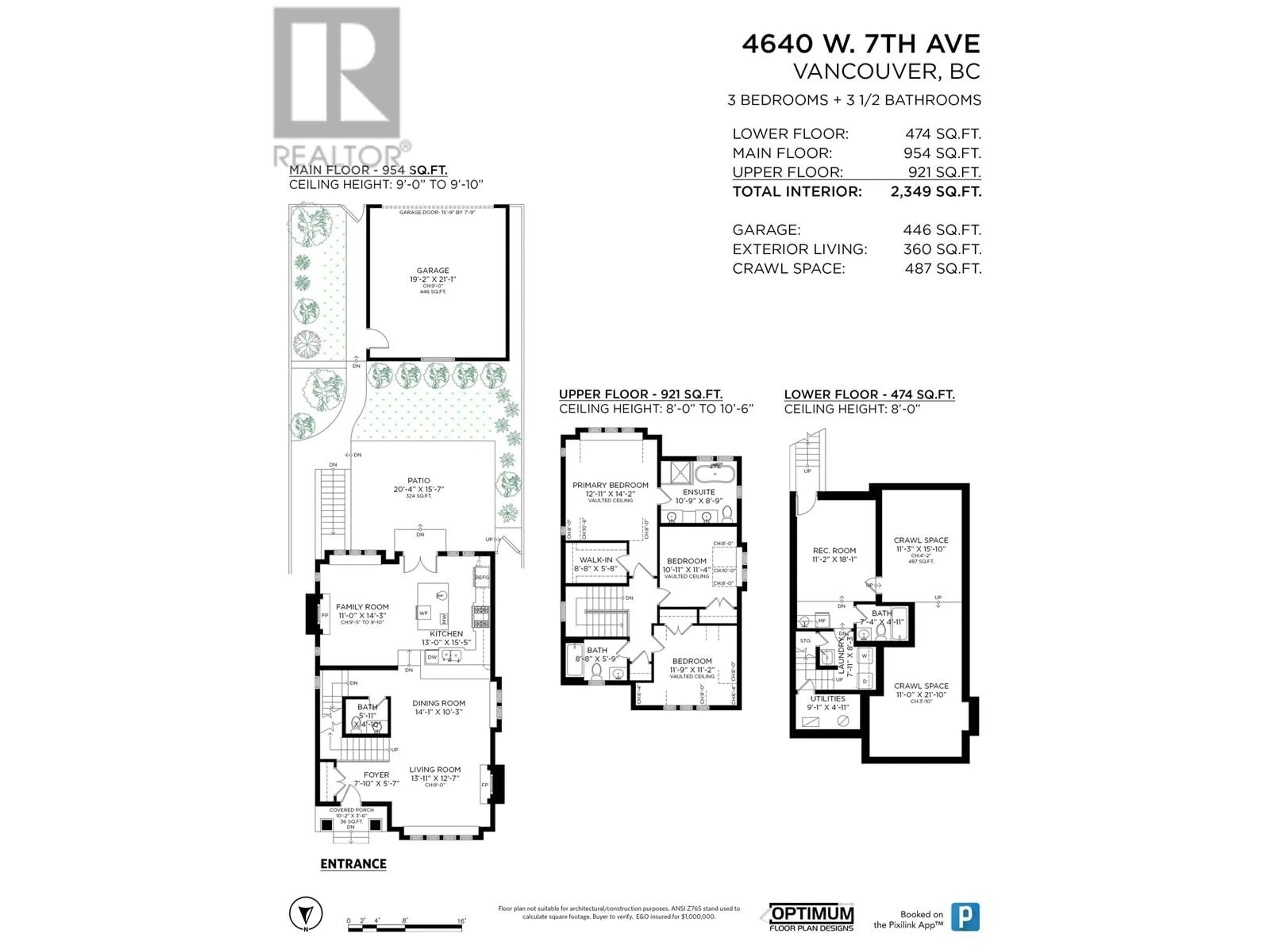 Floor plan for 4640 7TH AVENUE, Vancouver British Columbia V6R1X5