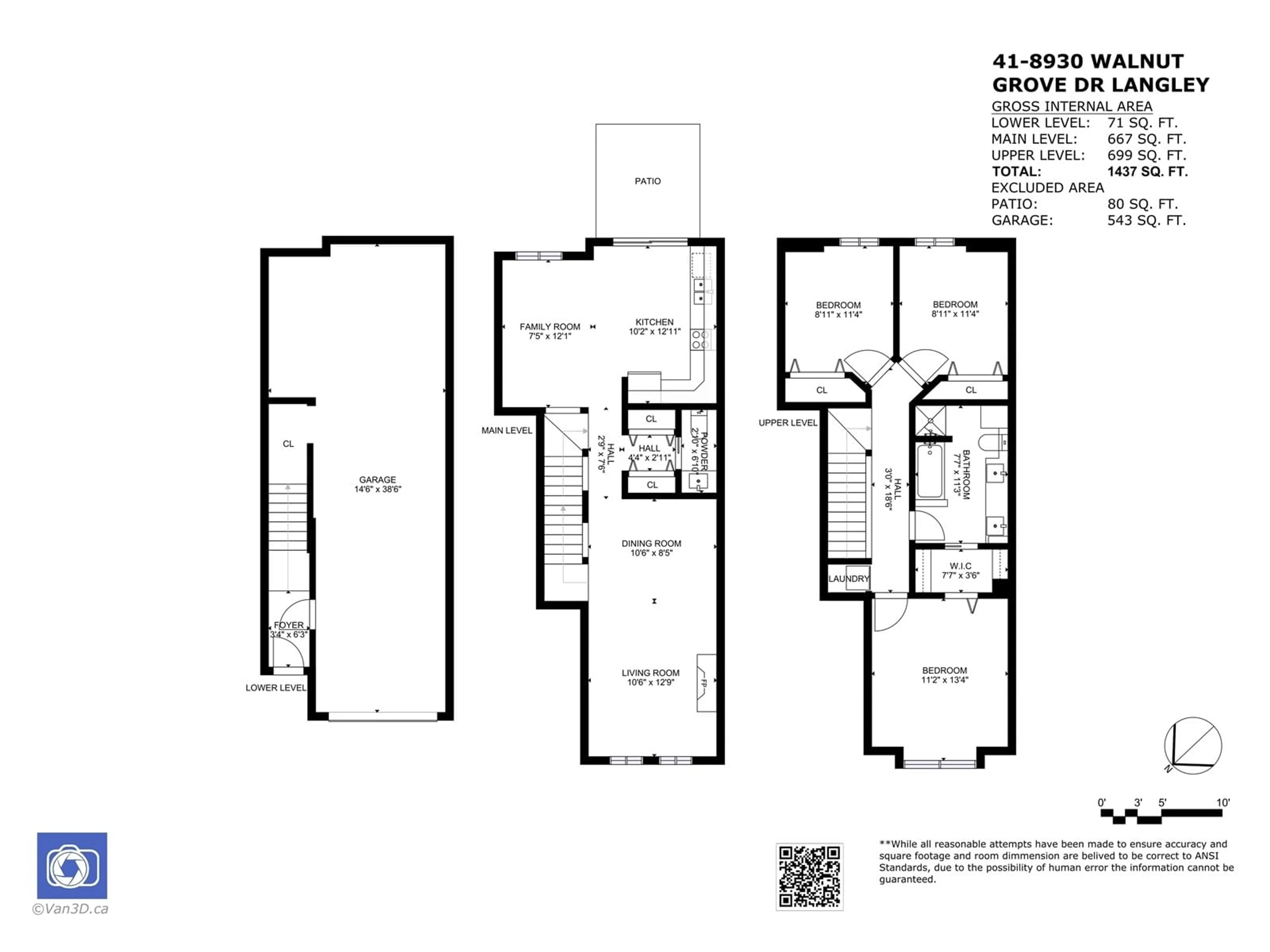 Floor plan for 41 - 8930 WALNUT GROVE, Langley British Columbia V1M3K2