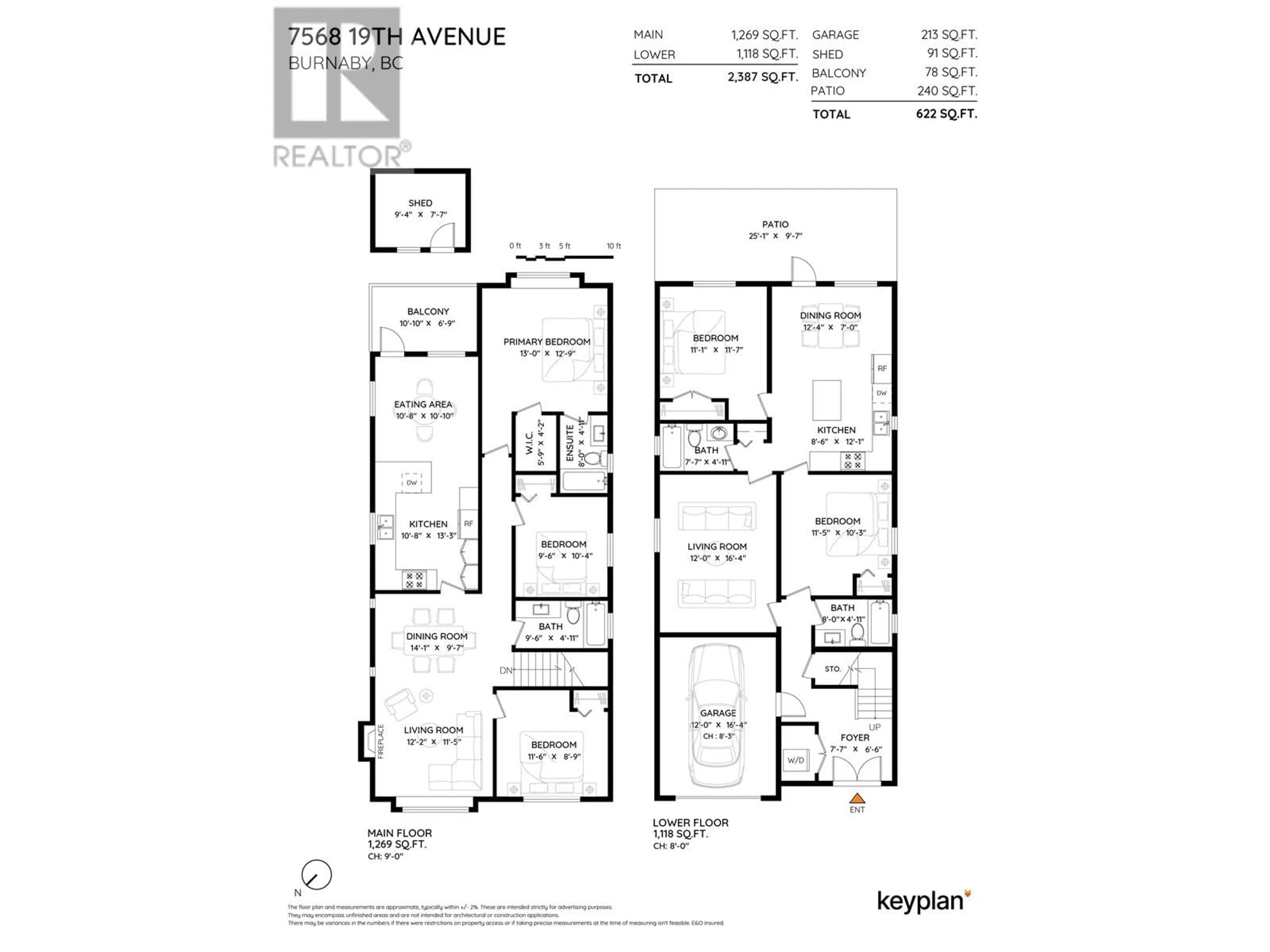 Floor plan for 7568 19TH AVENUE, Burnaby British Columbia V3N1E6