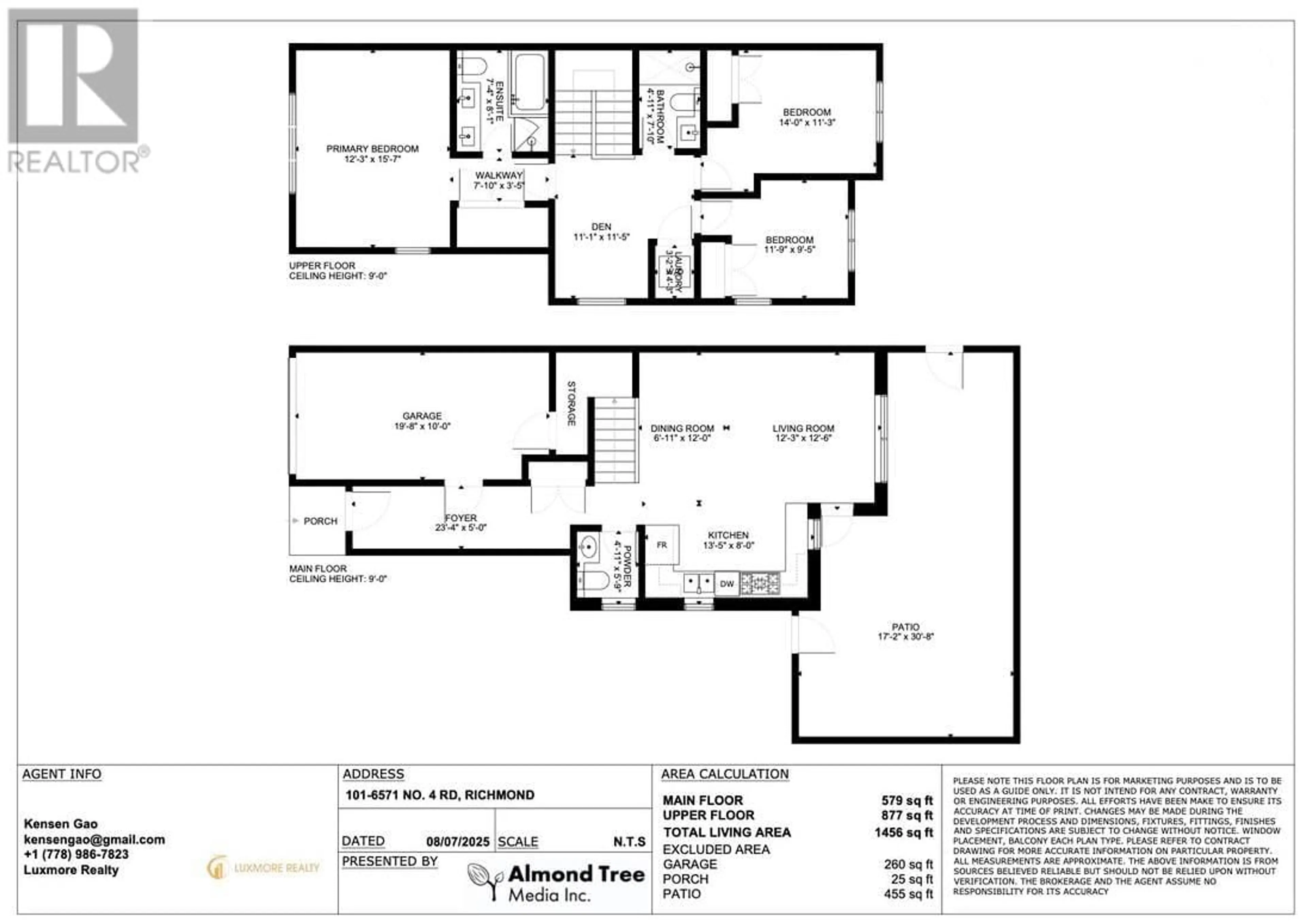 Floor plan for 101 - 6571 NO. 4 ROAD, Richmond British Columbia V6Y2T2