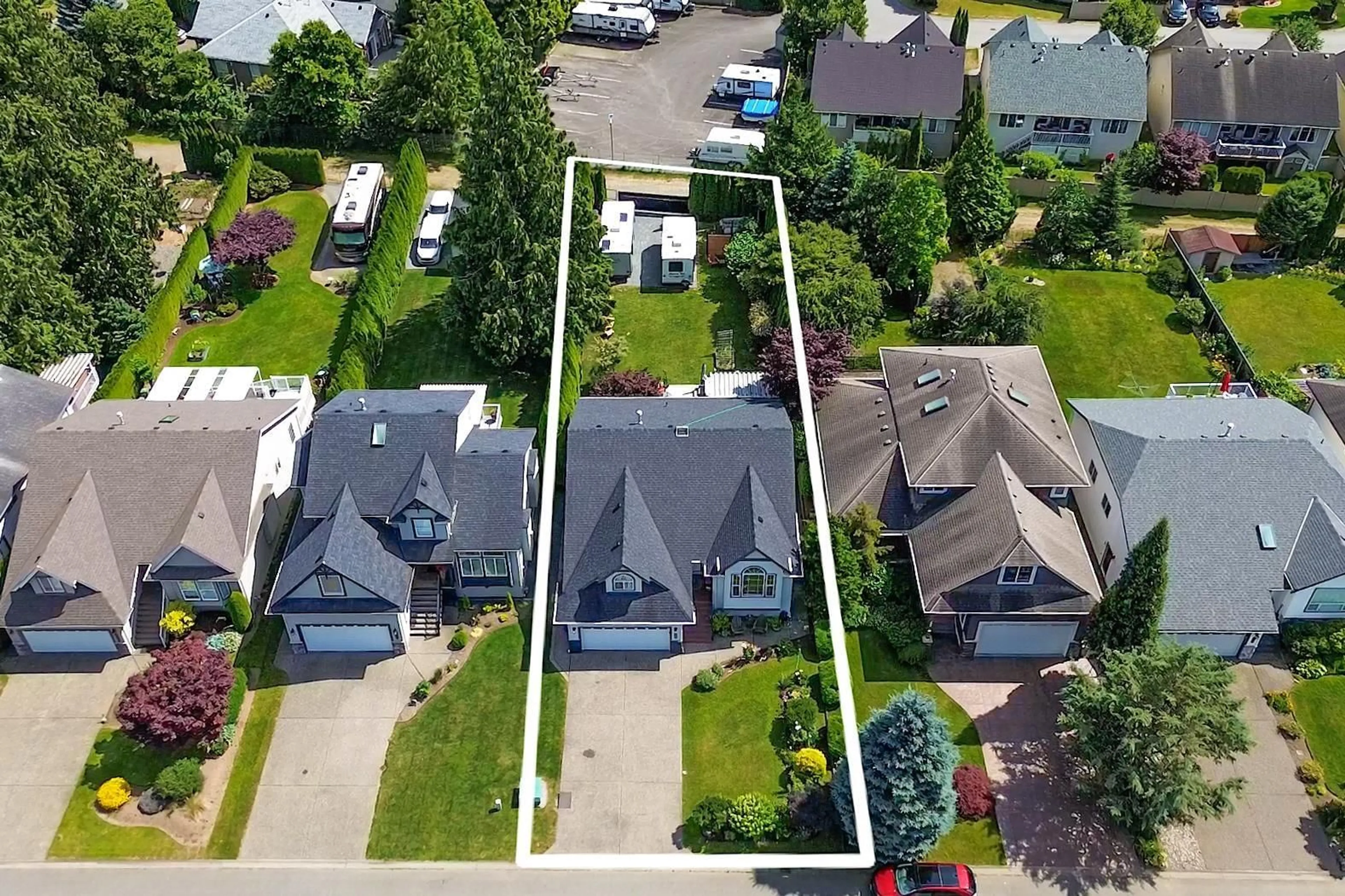 A pic from outside/outdoor area/front of a property/back of a property/a pic from drone, street for 248 MIAMI RIVER DRIVE, Harrison Hot Springs British Columbia V0M1K0