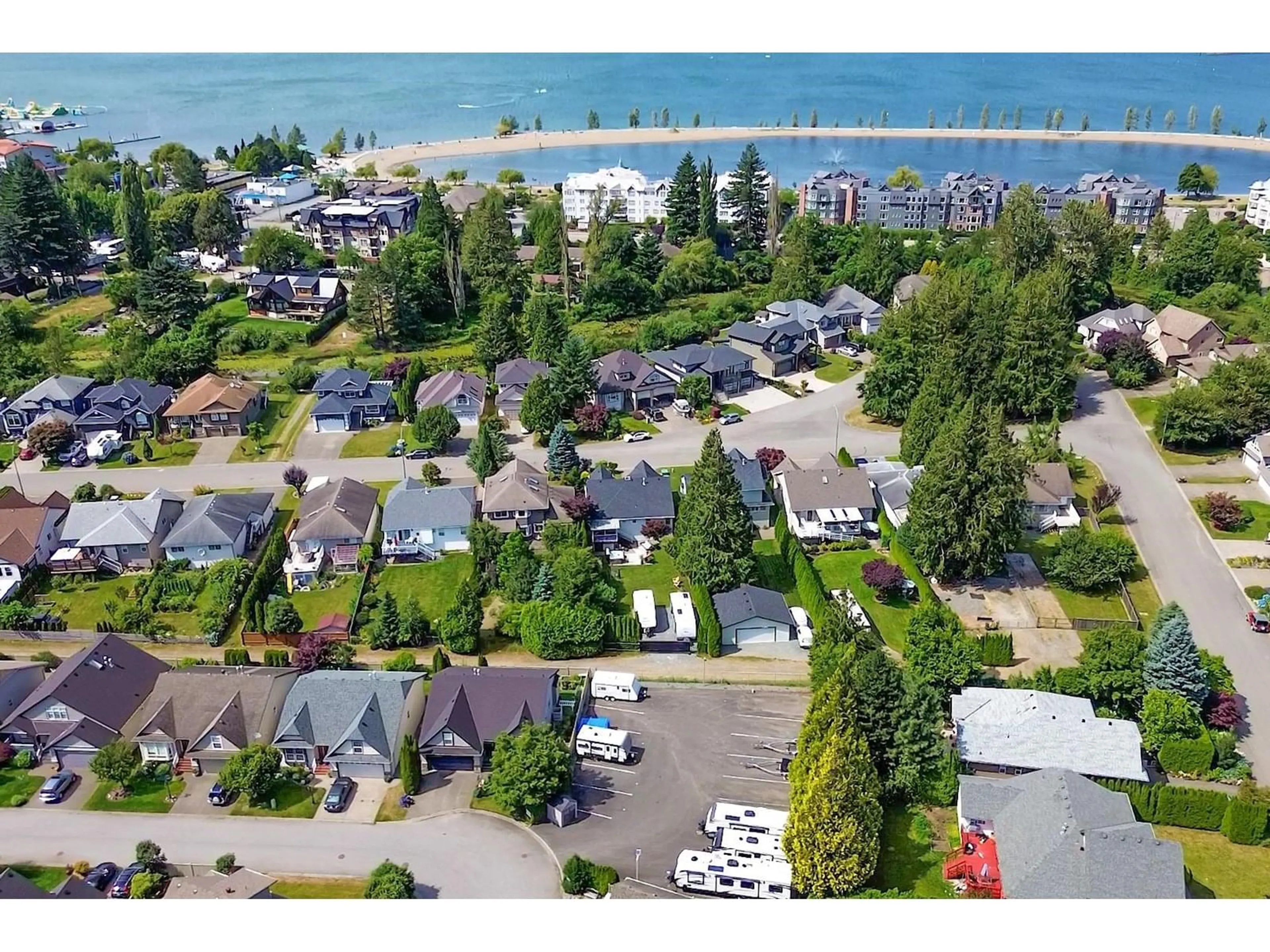 A pic from outside/outdoor area/front of a property/back of a property/a pic from drone, water/lake/river/ocean view for 248 MIAMI RIVER DRIVE, Harrison Hot Springs British Columbia V0M1K0