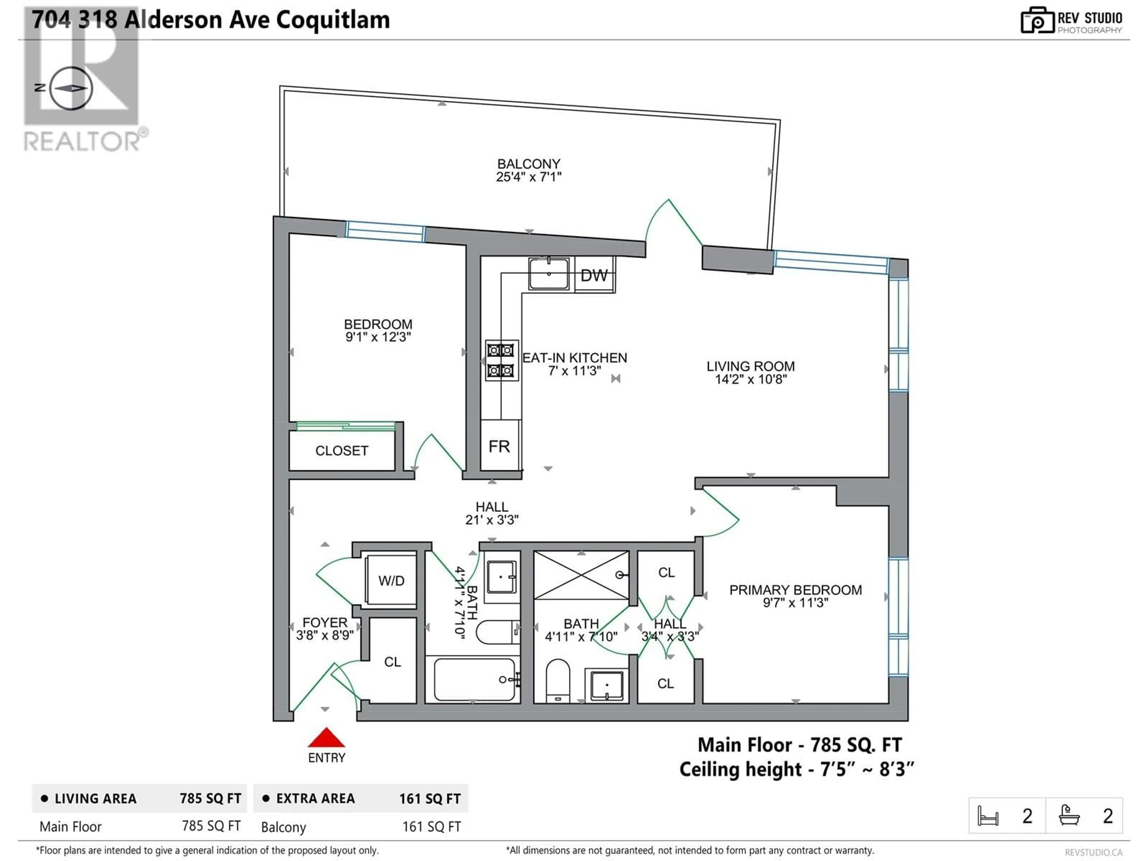 Floor plan for 704 - 318 ALDERSON AVENUE, Coquitlam British Columbia V3K0J1