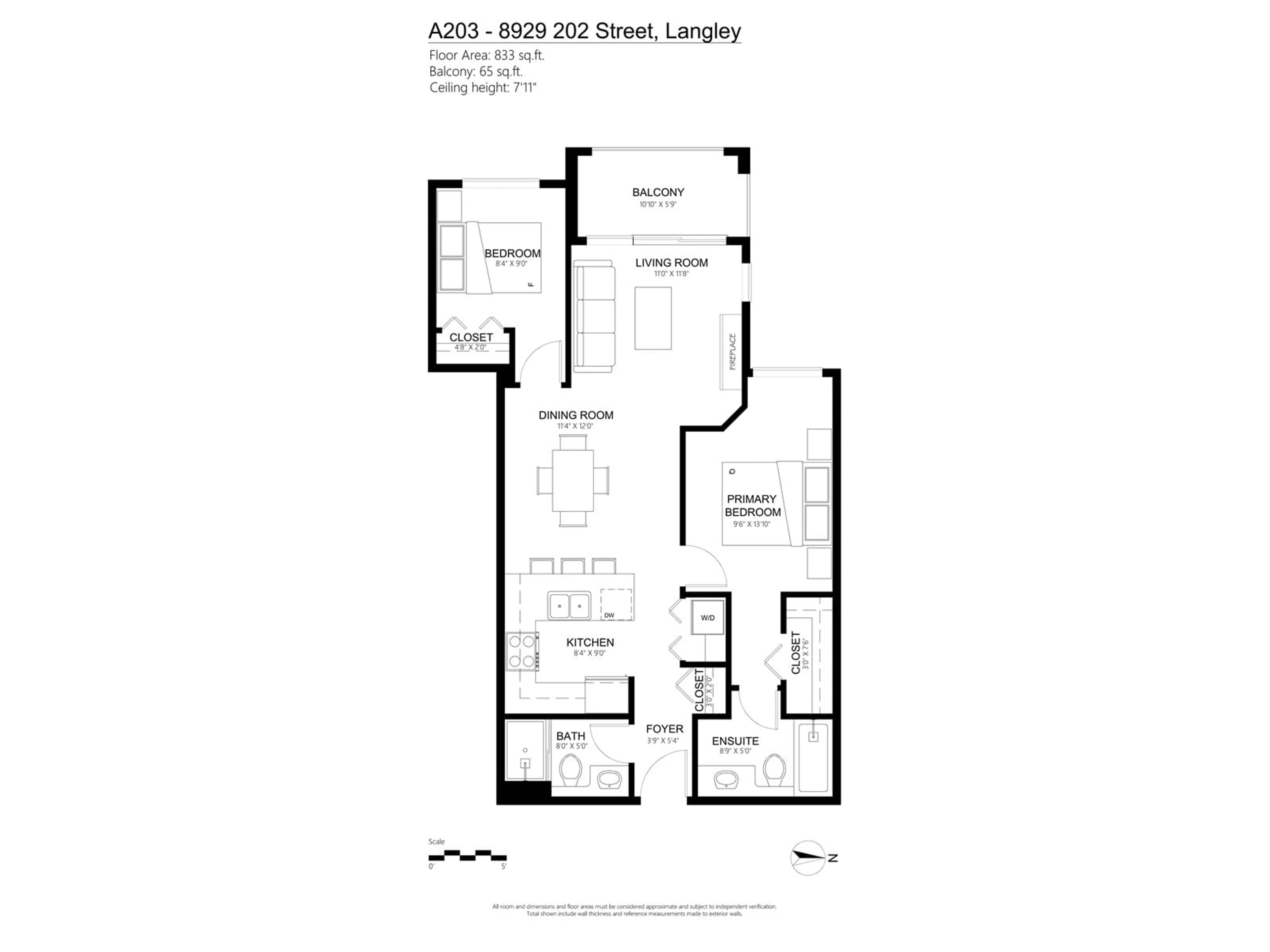 Floor plan for A203 - 8929 202, Langley British Columbia V1M0B4