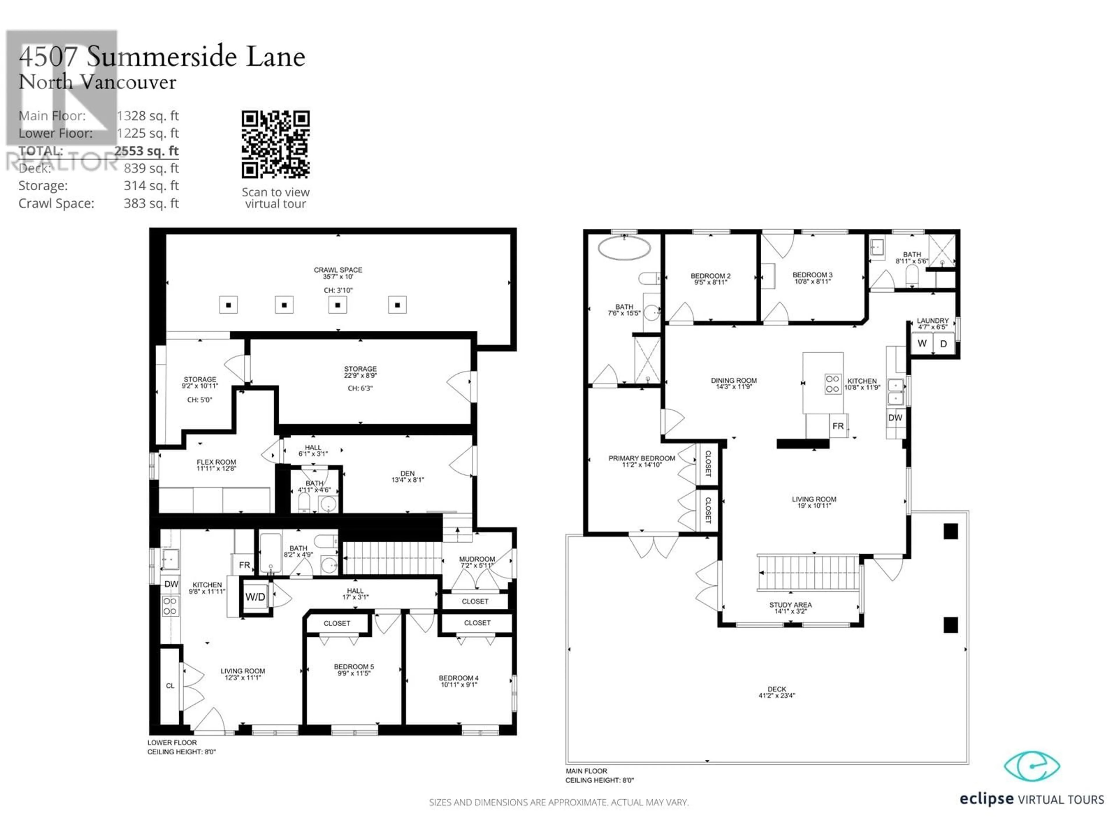 Floor plan for 4507 SUMMERSIDE LANE, North Vancouver British Columbia V7G1H4