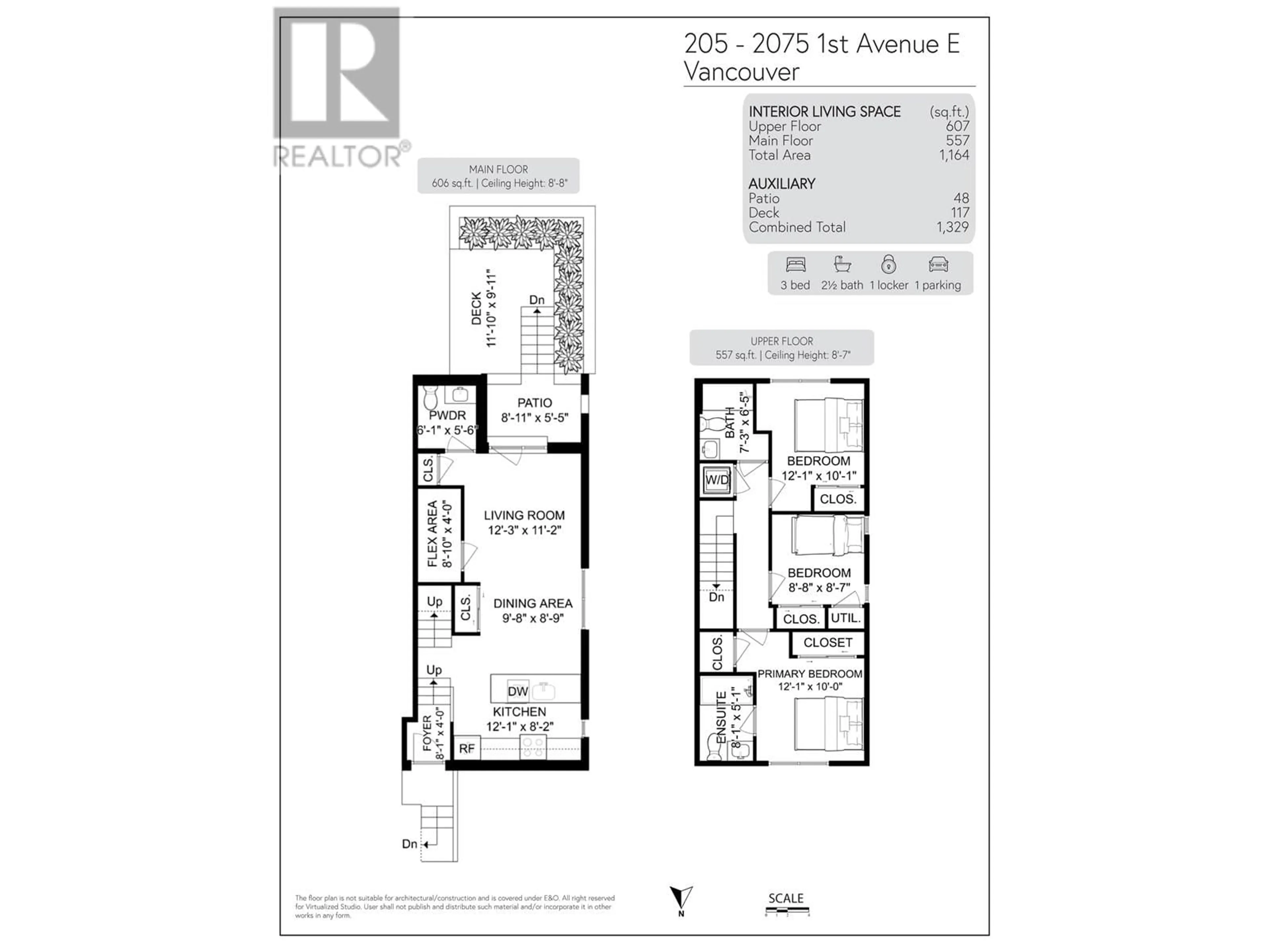 Floor plan for 205 - 2075 1ST AVENUE, Vancouver British Columbia V5N1B6