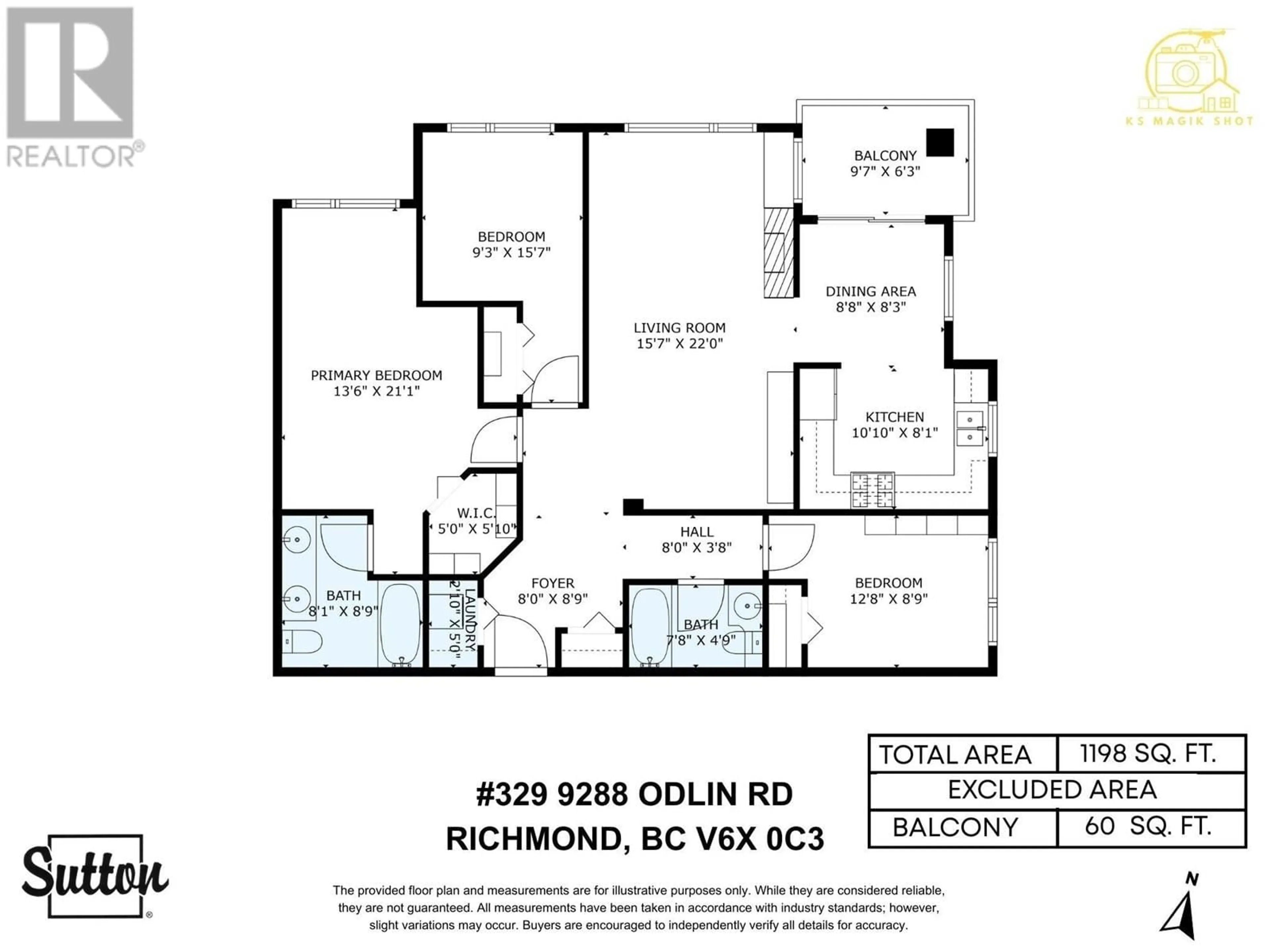 Floor plan for 329 - 9288 ODLIN ROAD, Richmond British Columbia V6X0C3