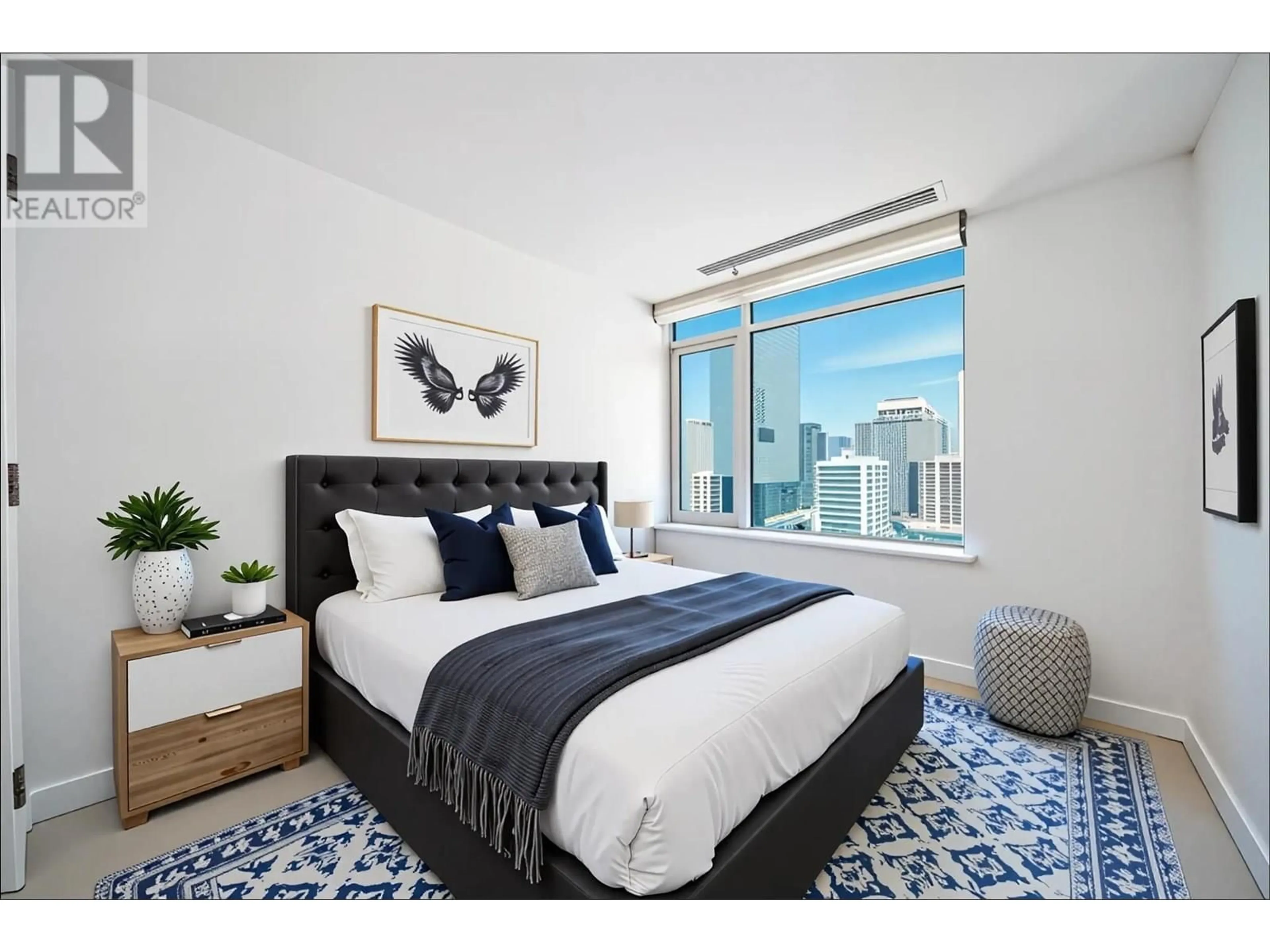 Bedroom with bed, carpet floor for 1707 - 1028 BARCLAY STREET, Vancouver British Columbia V6E0B1