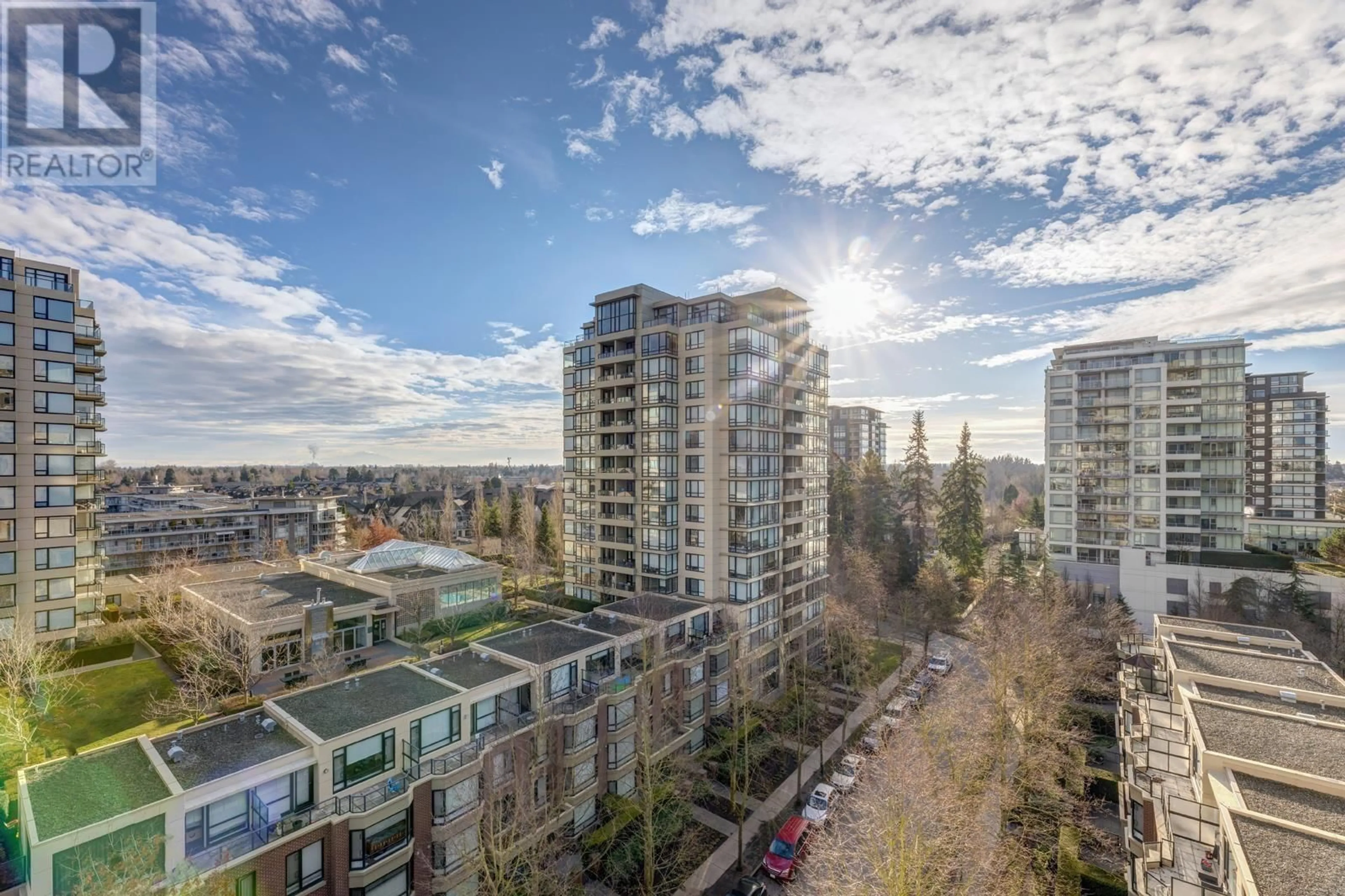 A pic from outside/outdoor area/front of a property/back of a property/a pic from drone, city buildings view from balcony for 1706 - 9188 HEMLOCK DRIVE, Richmond British Columbia V6Y4J7