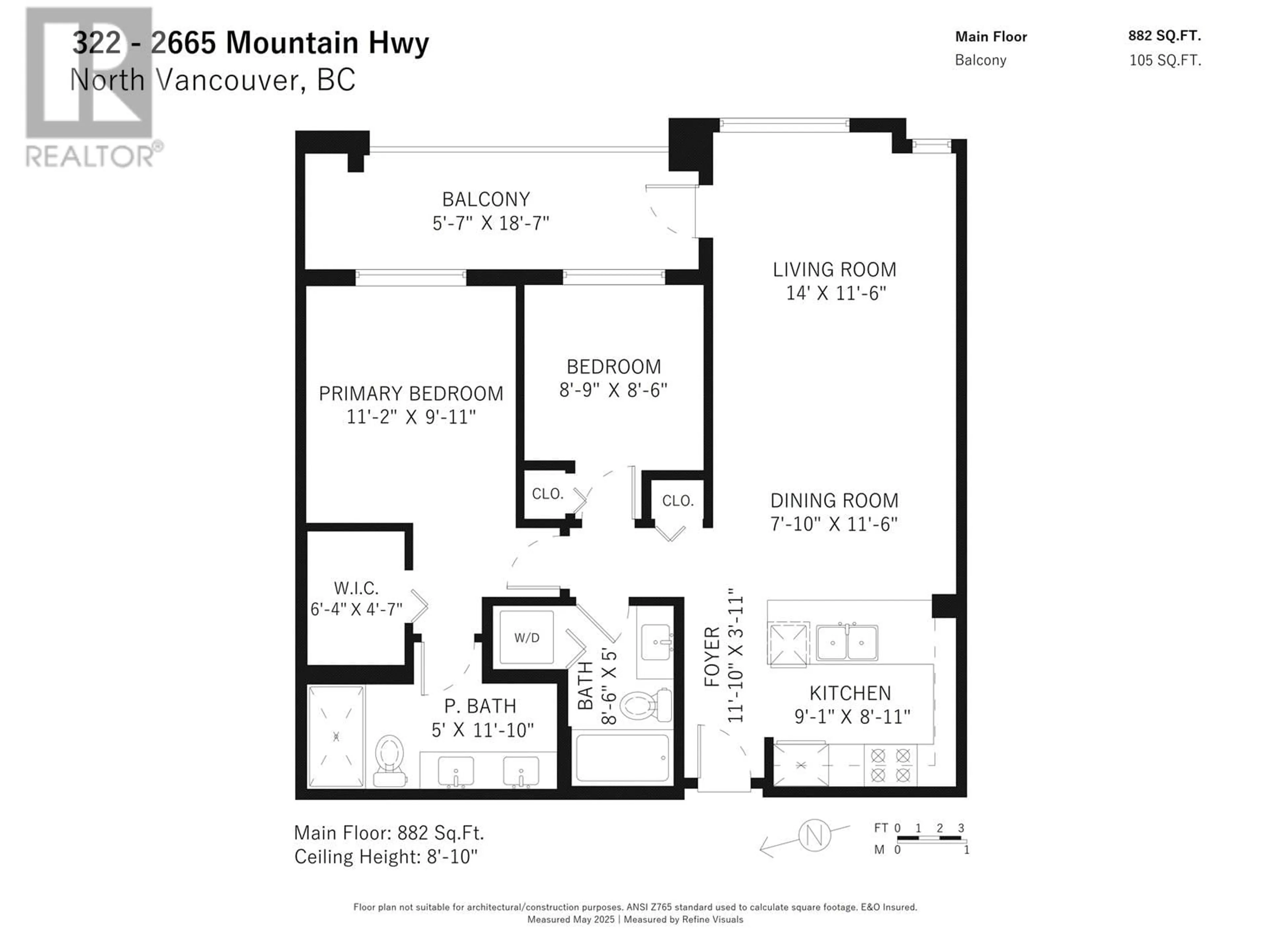 Floor plan for 322 - 2665 MOUNTAIN HIGHWAY, North Vancouver British Columbia V7J0A8