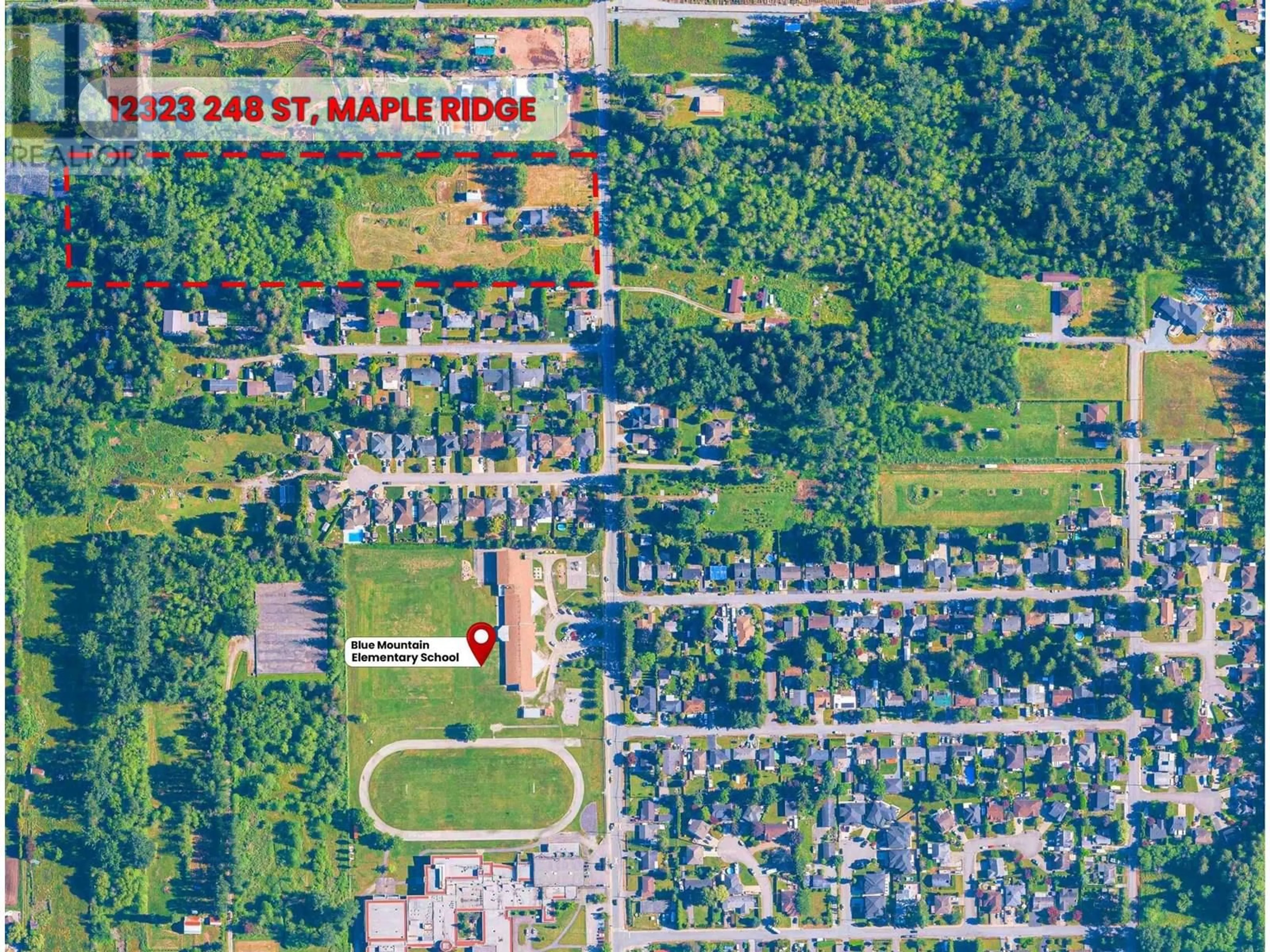 A pic from outside/outdoor area/front of a property/back of a property/a pic from drone, street for 12323 248 ST STREET, Maple Ridge British Columbia V4R1J9