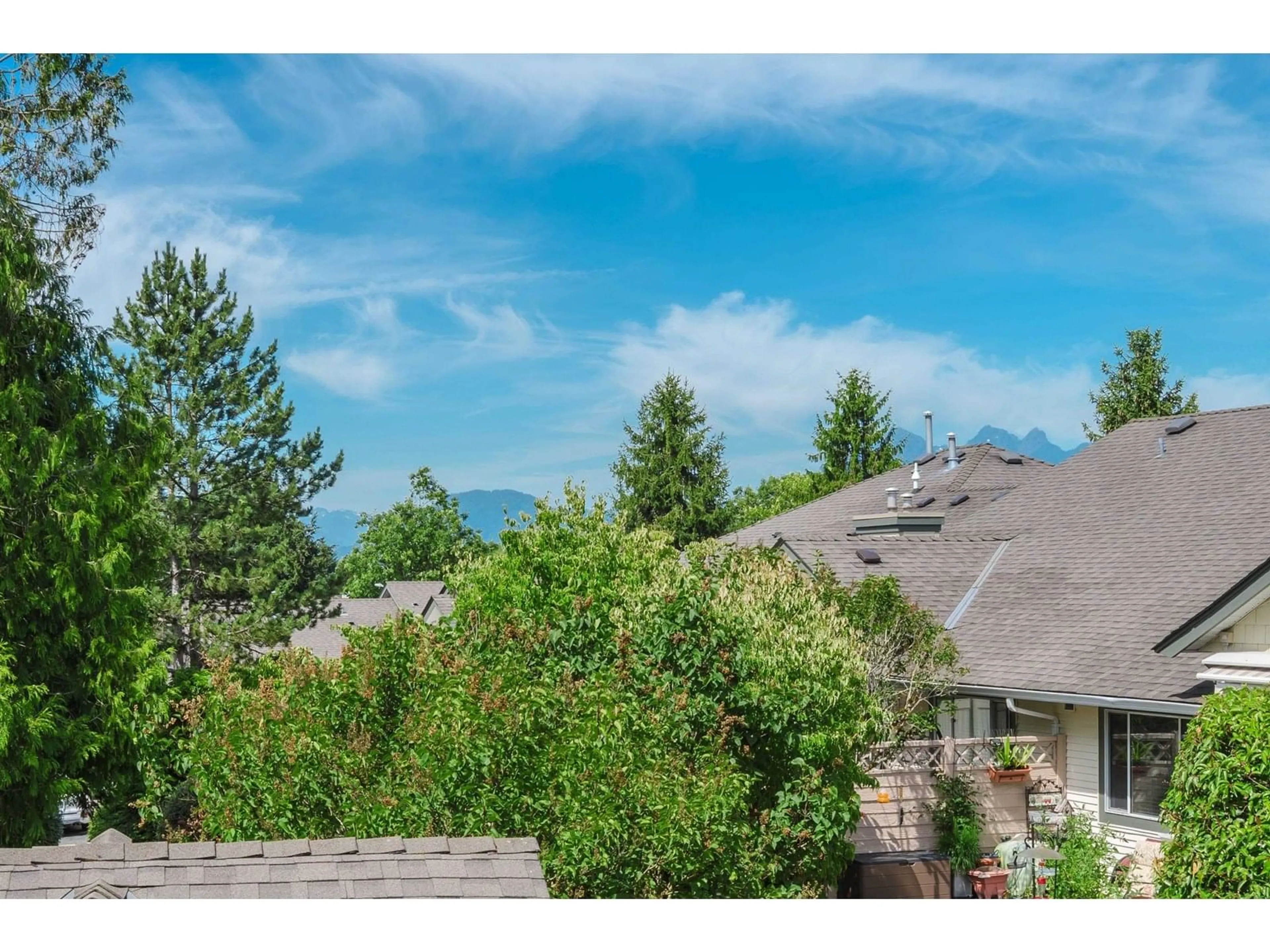 A pic from outside/outdoor area/front of a property/back of a property/a pic from drone, mountain view for 46 - 9012 WALNUT GROVE, Langley British Columbia V1M2K3