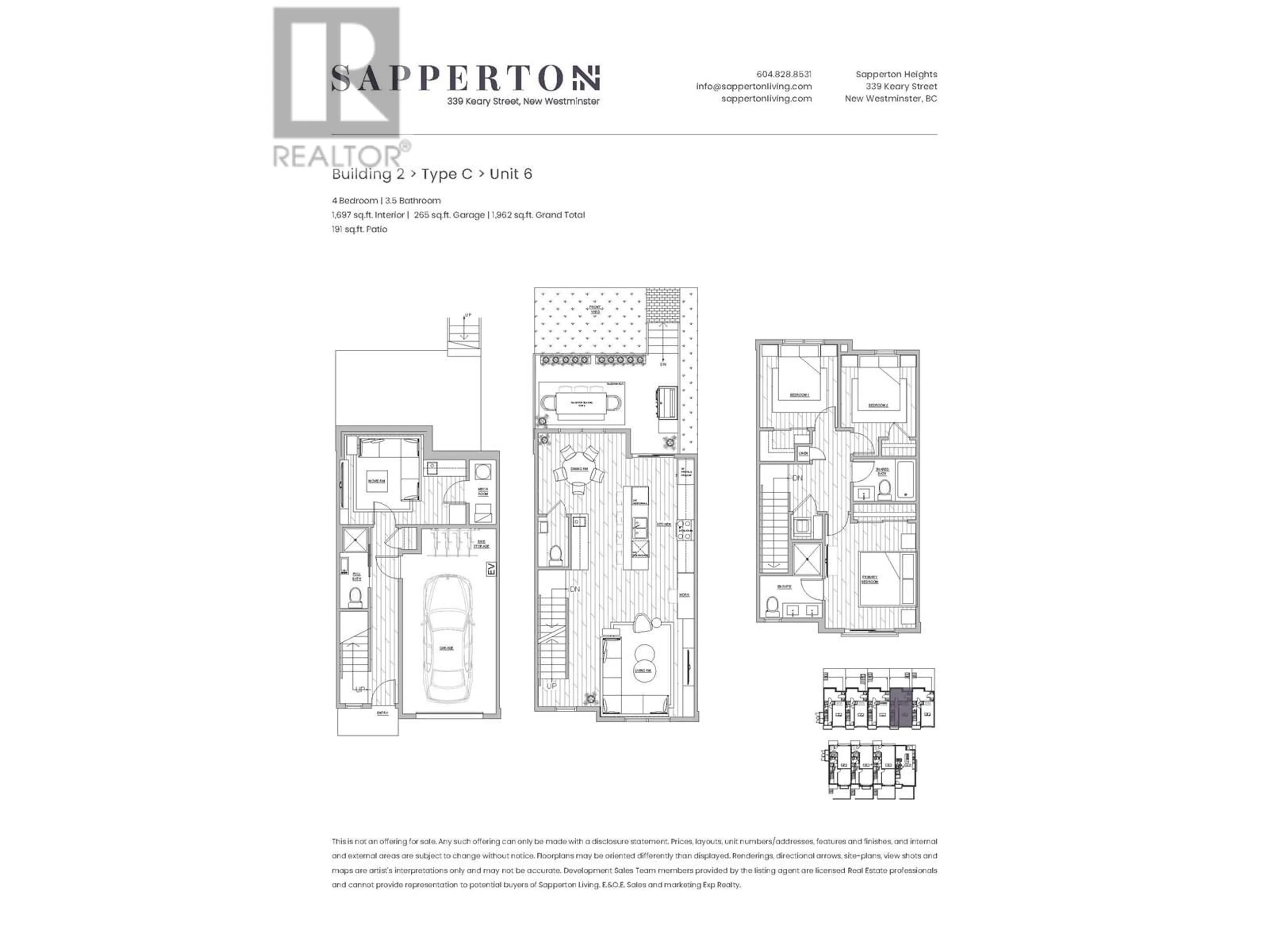 Floor plan for 6 - 339 KEARY STREET, New Westminster British Columbia V3L3L2