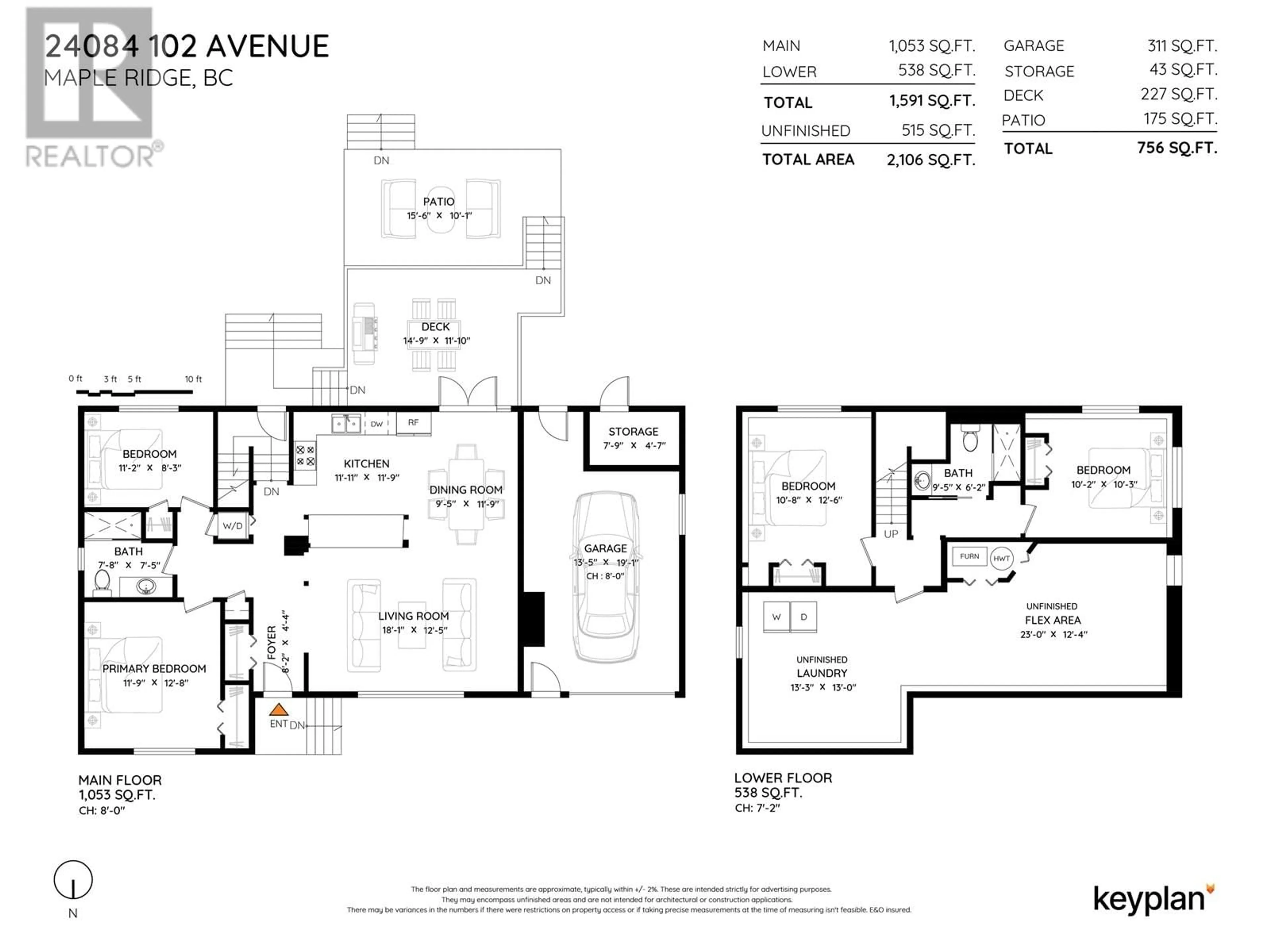 Floor plan for 24084 102 AVENUE, Maple Ridge British Columbia V2W1J1