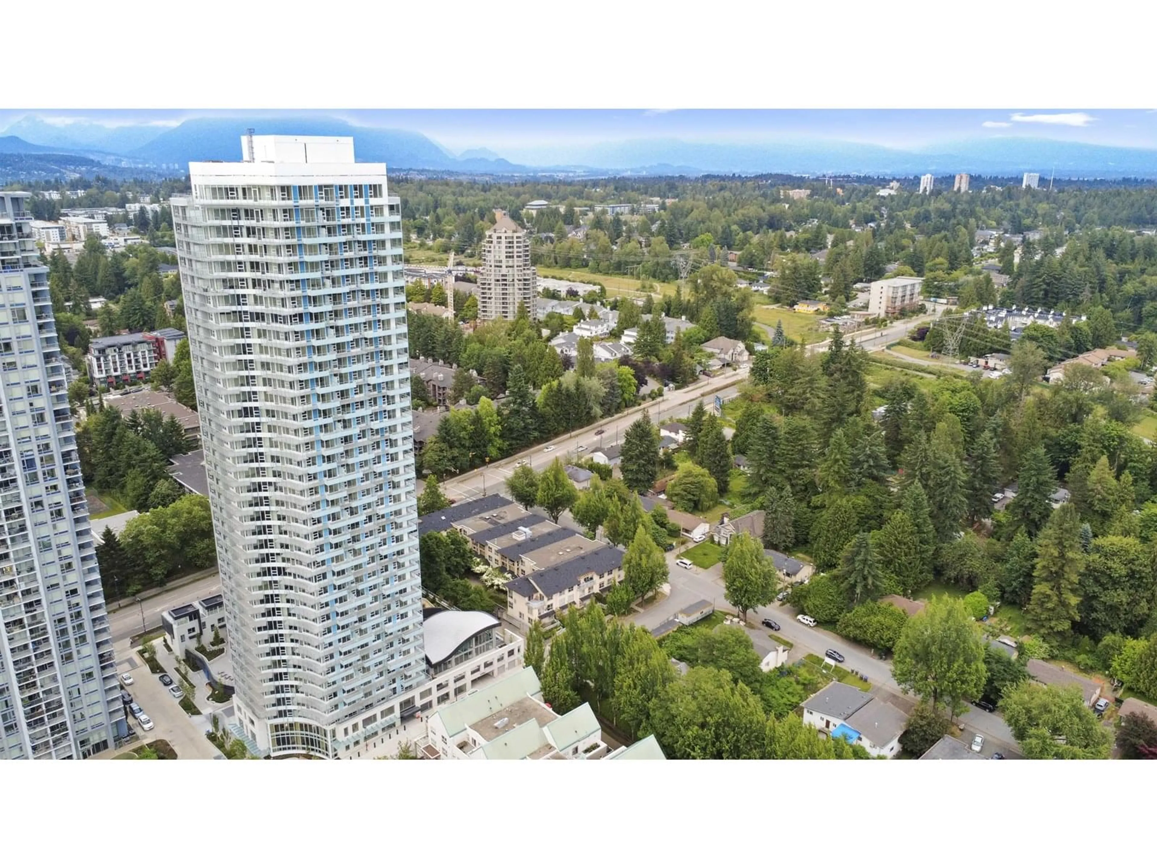 A pic from outside/outdoor area/front of a property/back of a property/a pic from drone, city buildings view from balcony for 901 - 13768 100, Surrey British Columbia V3T0V2