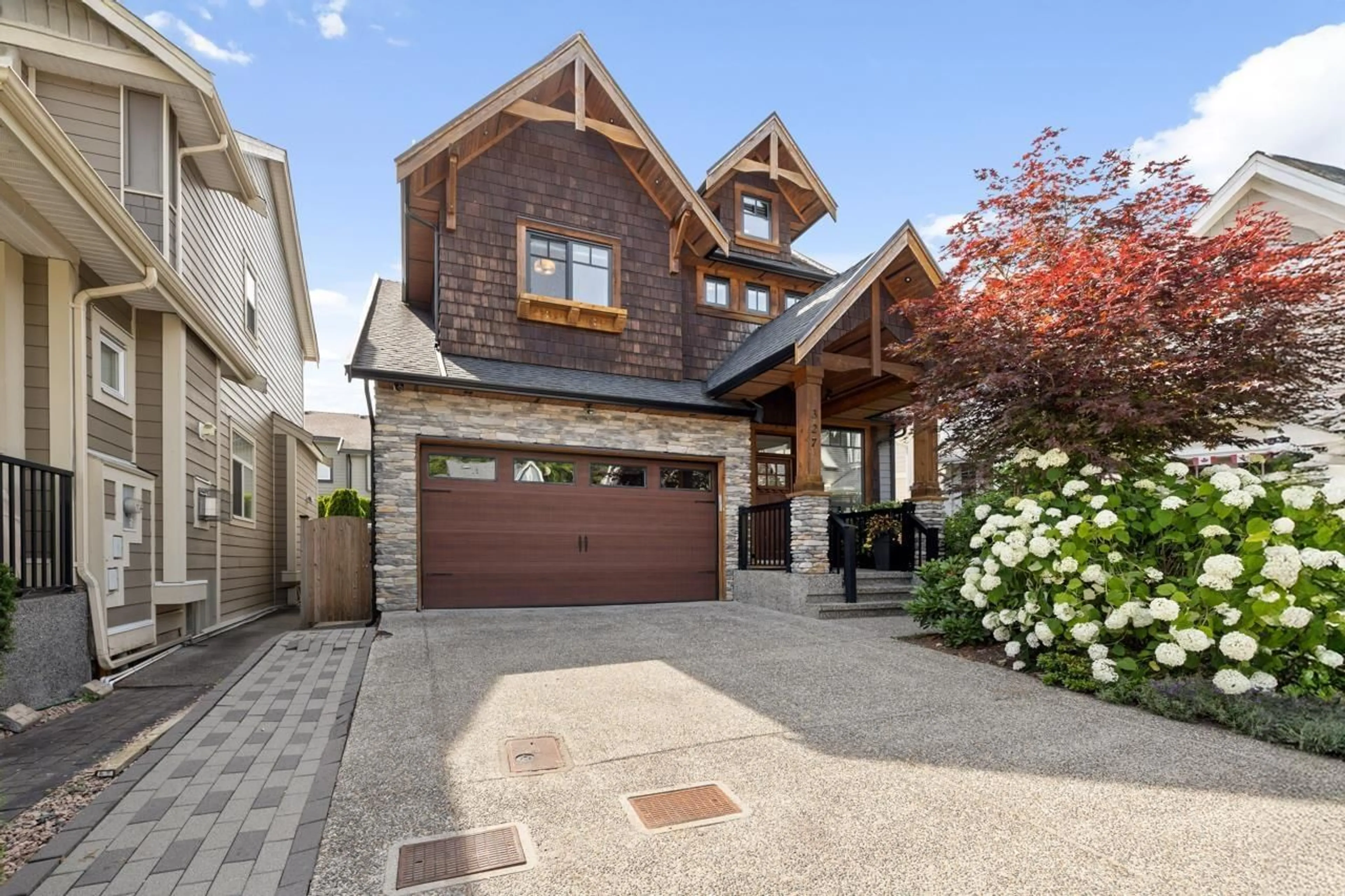 Home with brick exterior material, street for 327 171A, Surrey British Columbia V3Z9P5