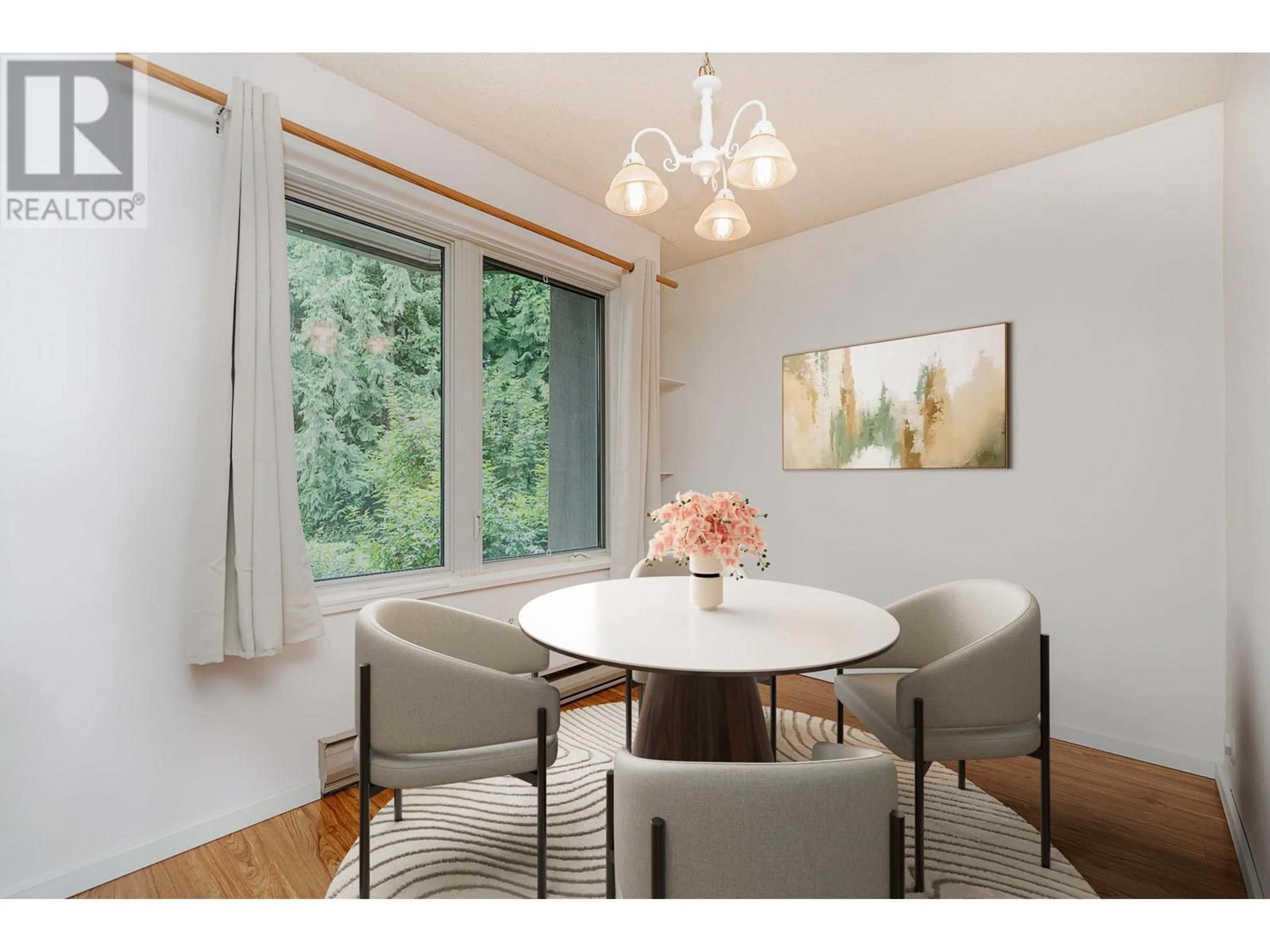 Dining room, wood/laminate floor for 207 - 4373 HALIFAX STREET, Burnaby British Columbia V5C5Z2