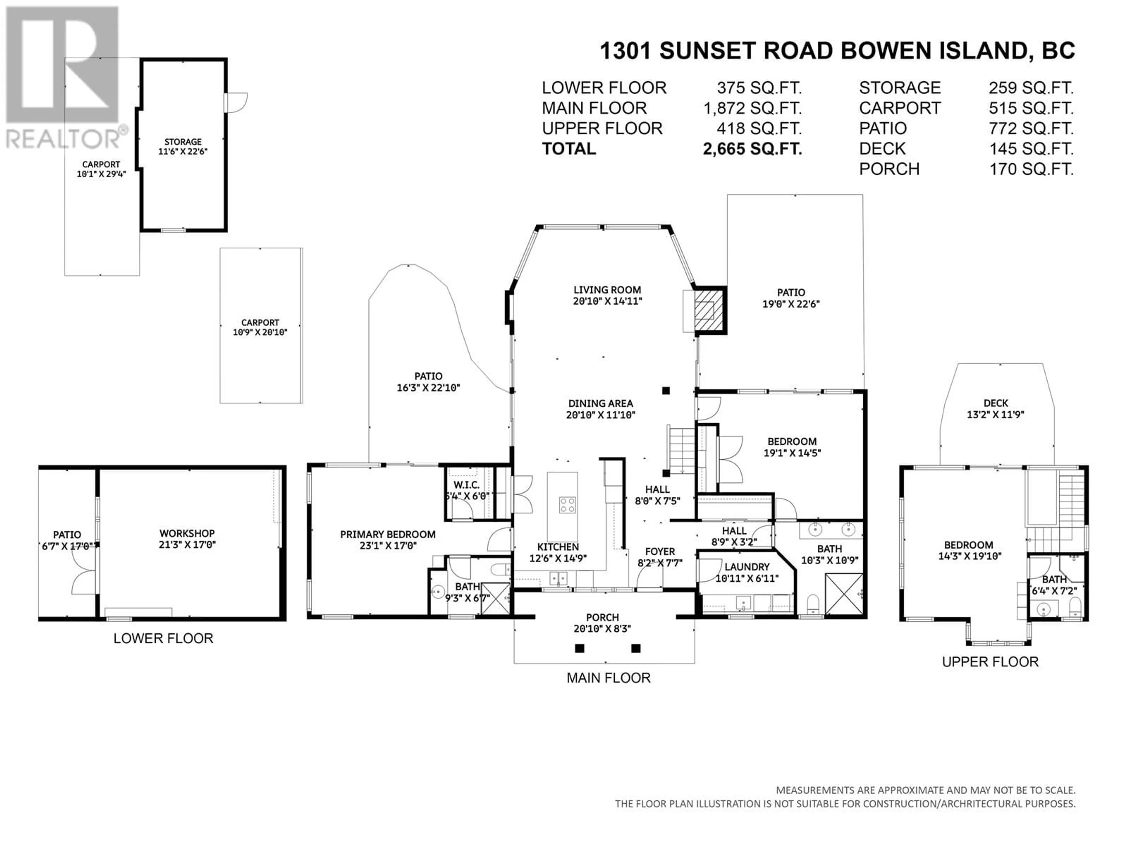 Floor plan for 1301 SUNSET ROAD, Bowen Island British Columbia V0N1G2