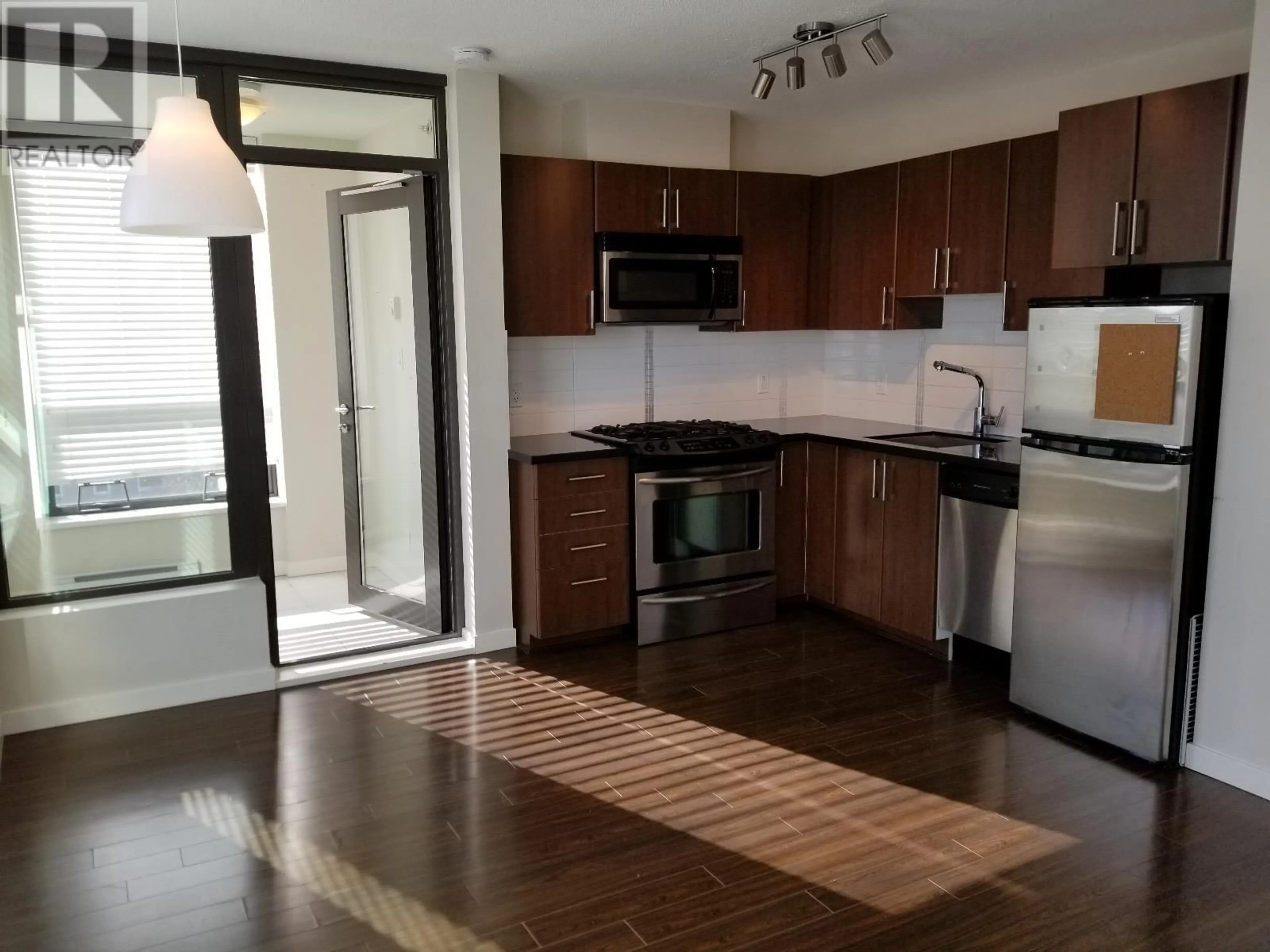 Standard kitchen, wood/laminate floor for 701 - 1068 BROADWAY WAY, Vancouver British Columbia V6H0A7