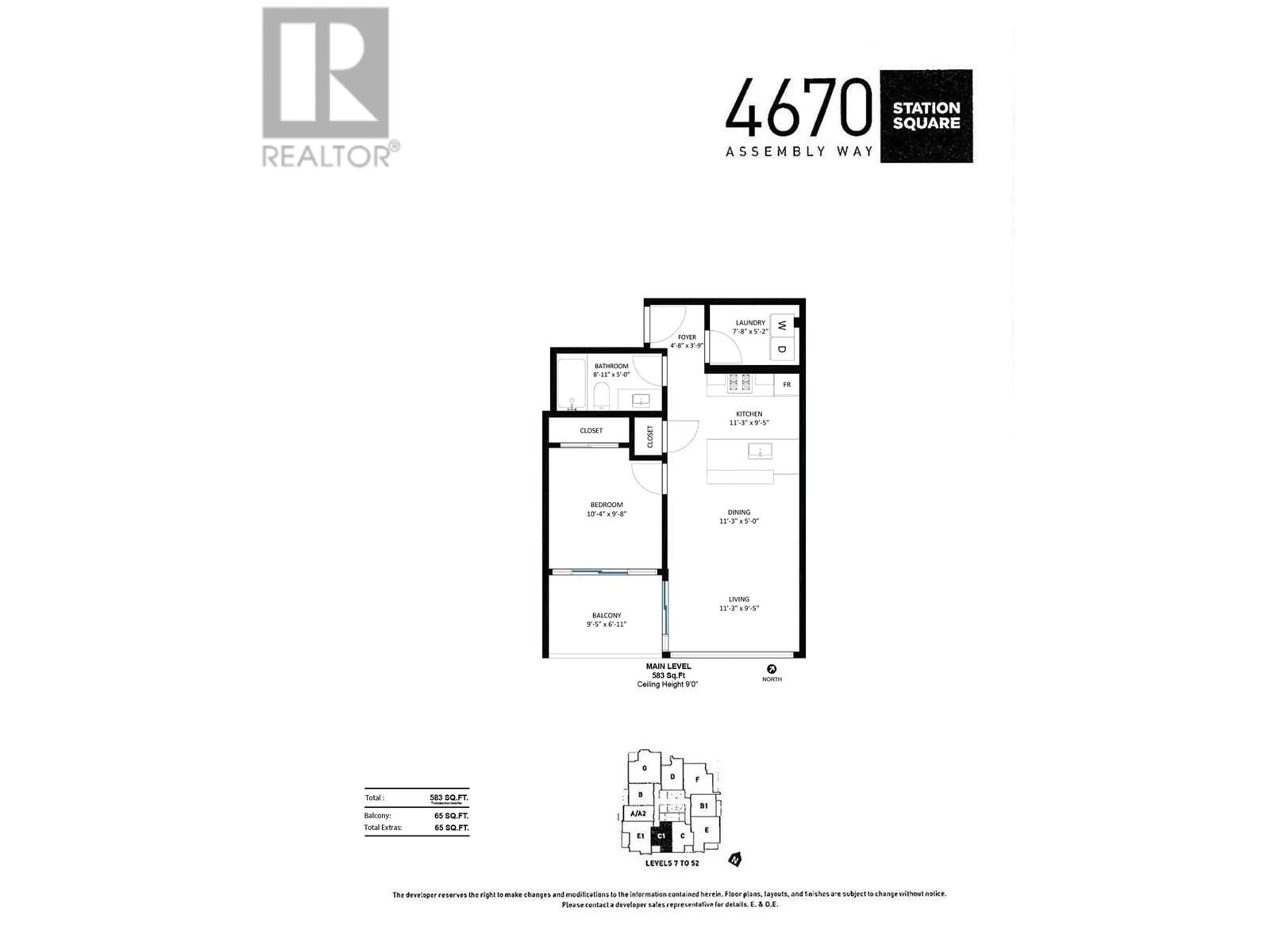 Floor plan for 5101 - 4670 ASSEMBLY WAY, Burnaby British Columbia V5H0H3