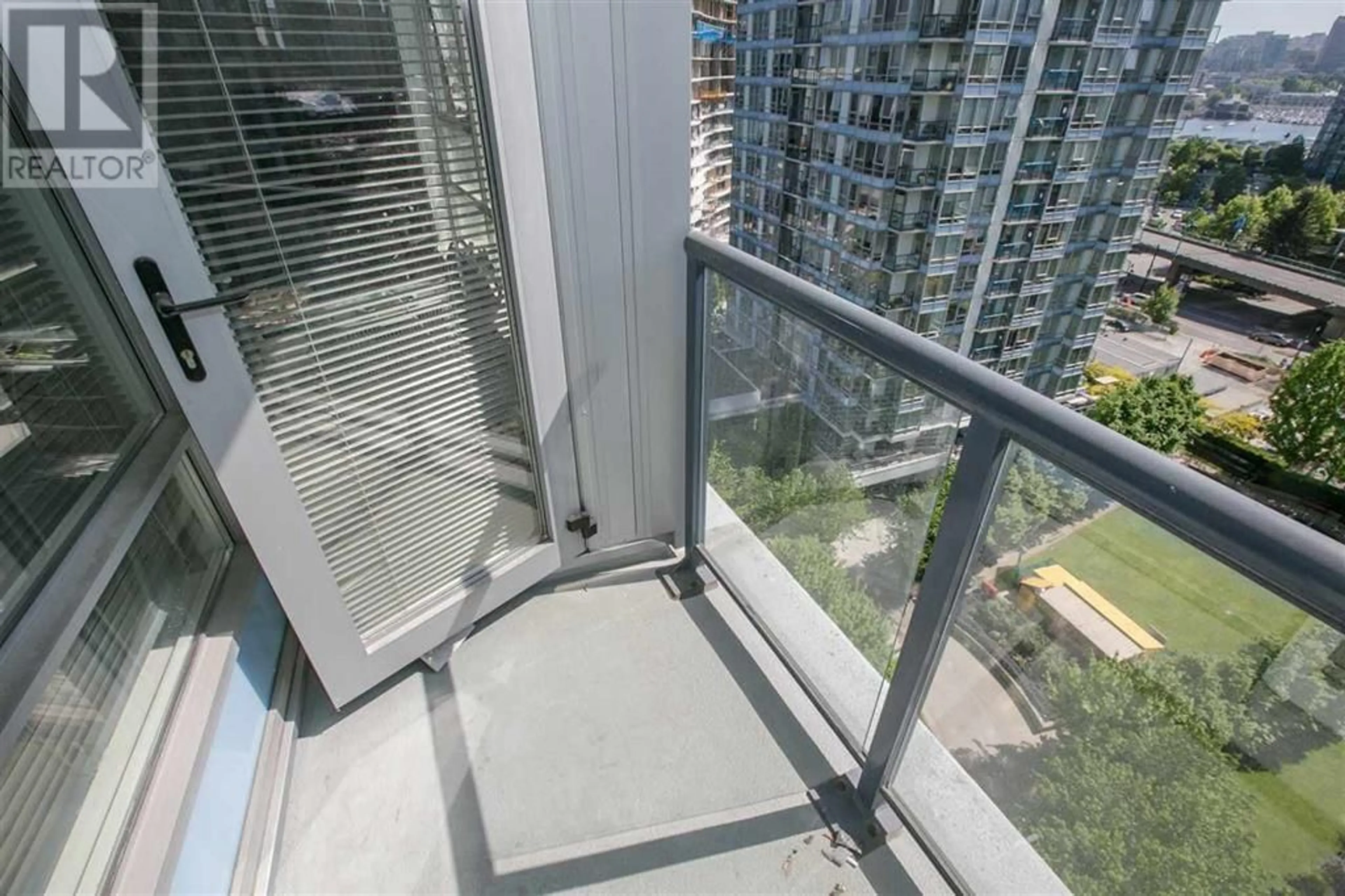 Balcony in the apartment, city buildings view from balcony for 1201 - 928 BEATTY STREET, Vancouver British Columbia V6Z3G6