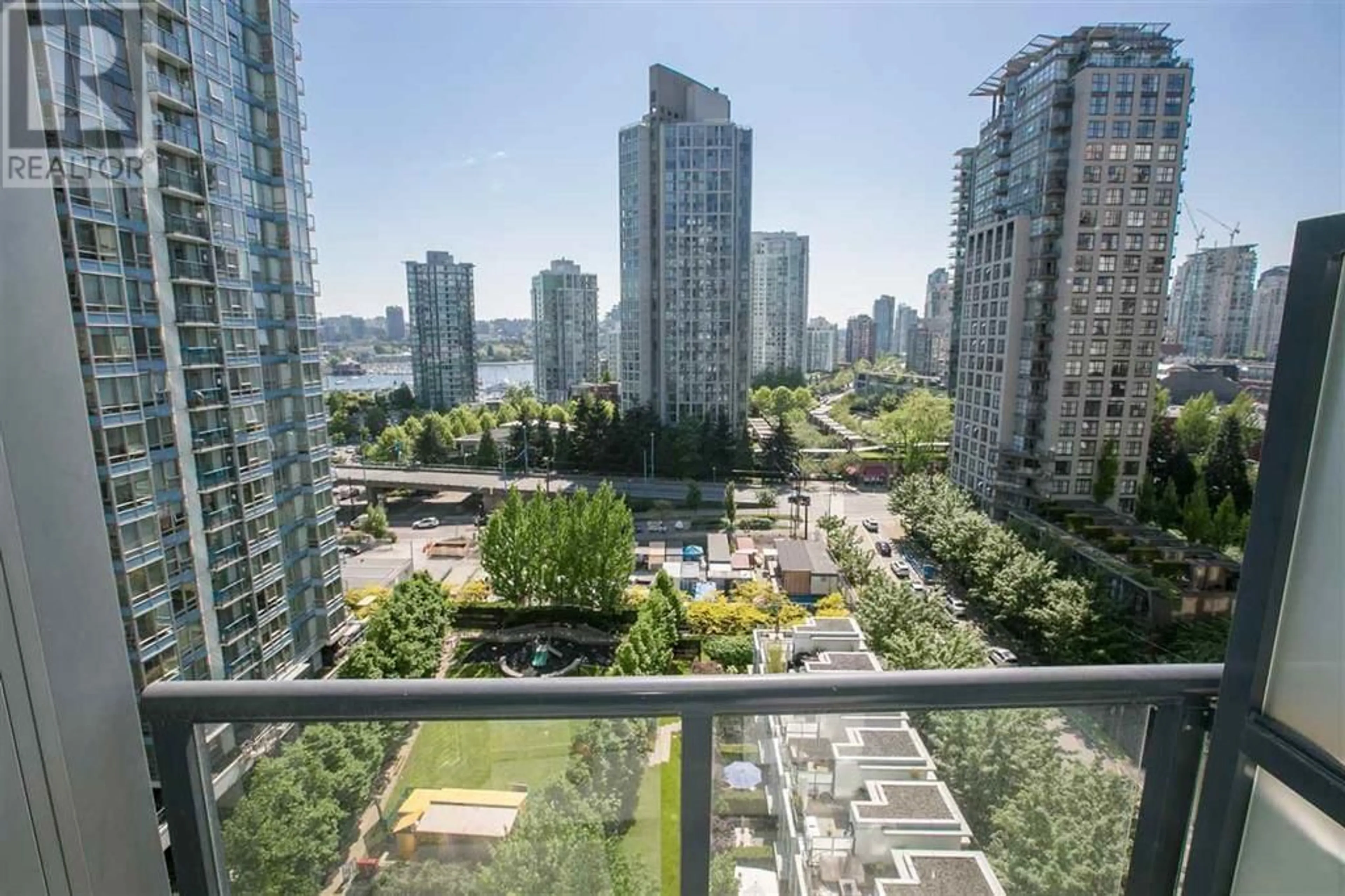 Patio, city buildings view from balcony for 1201 - 928 BEATTY STREET, Vancouver British Columbia V6Z3G6