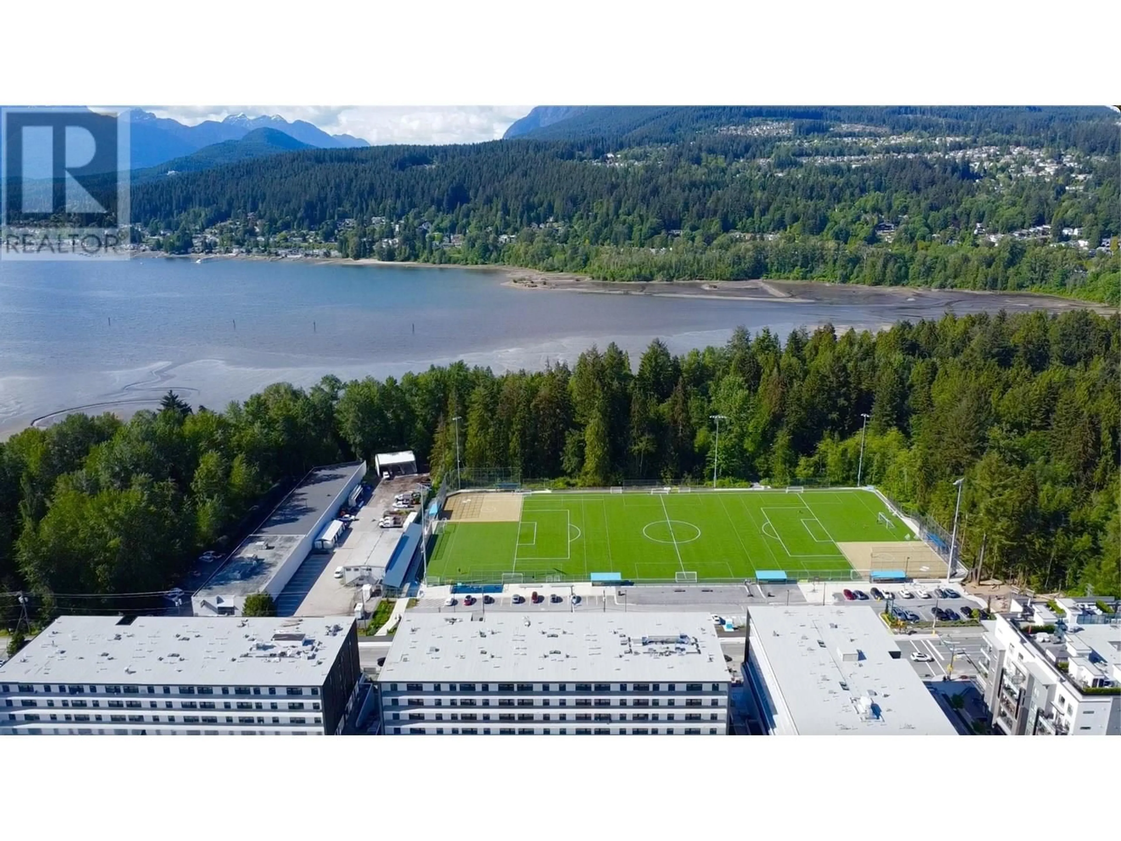A pic from outside/outdoor area/front of a property/back of a property/a pic from drone, water/lake/river/ocean view for 514 - 3055 MURRAY STREET, Port Moody British Columbia V3H1X3