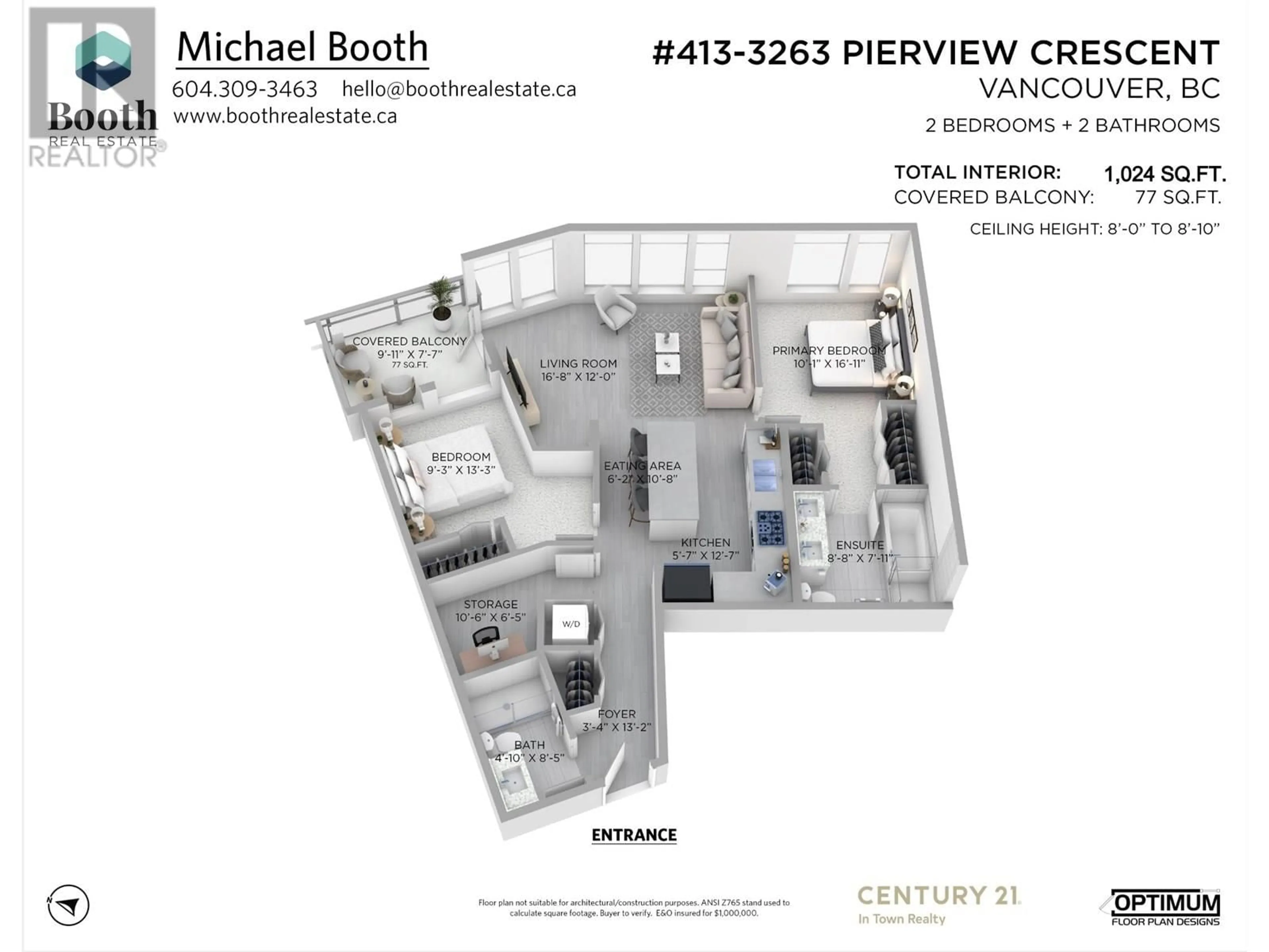 Floor plan for 413 - 3263 PIERVIEW CRESCENT, Vancouver British Columbia V5S0C3