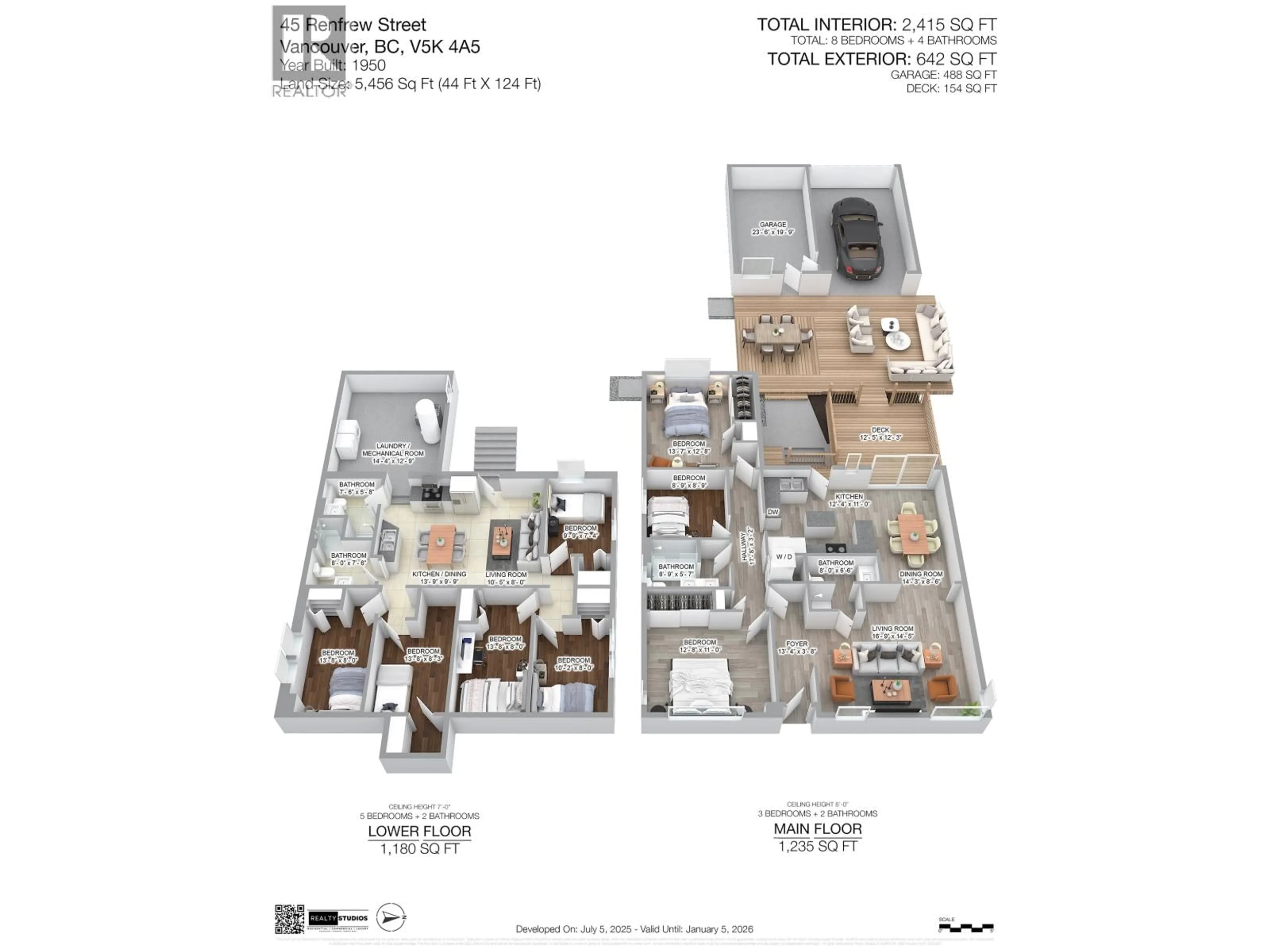 Floor plan for 45 RENFREW STREET, Vancouver British Columbia V5K4A5