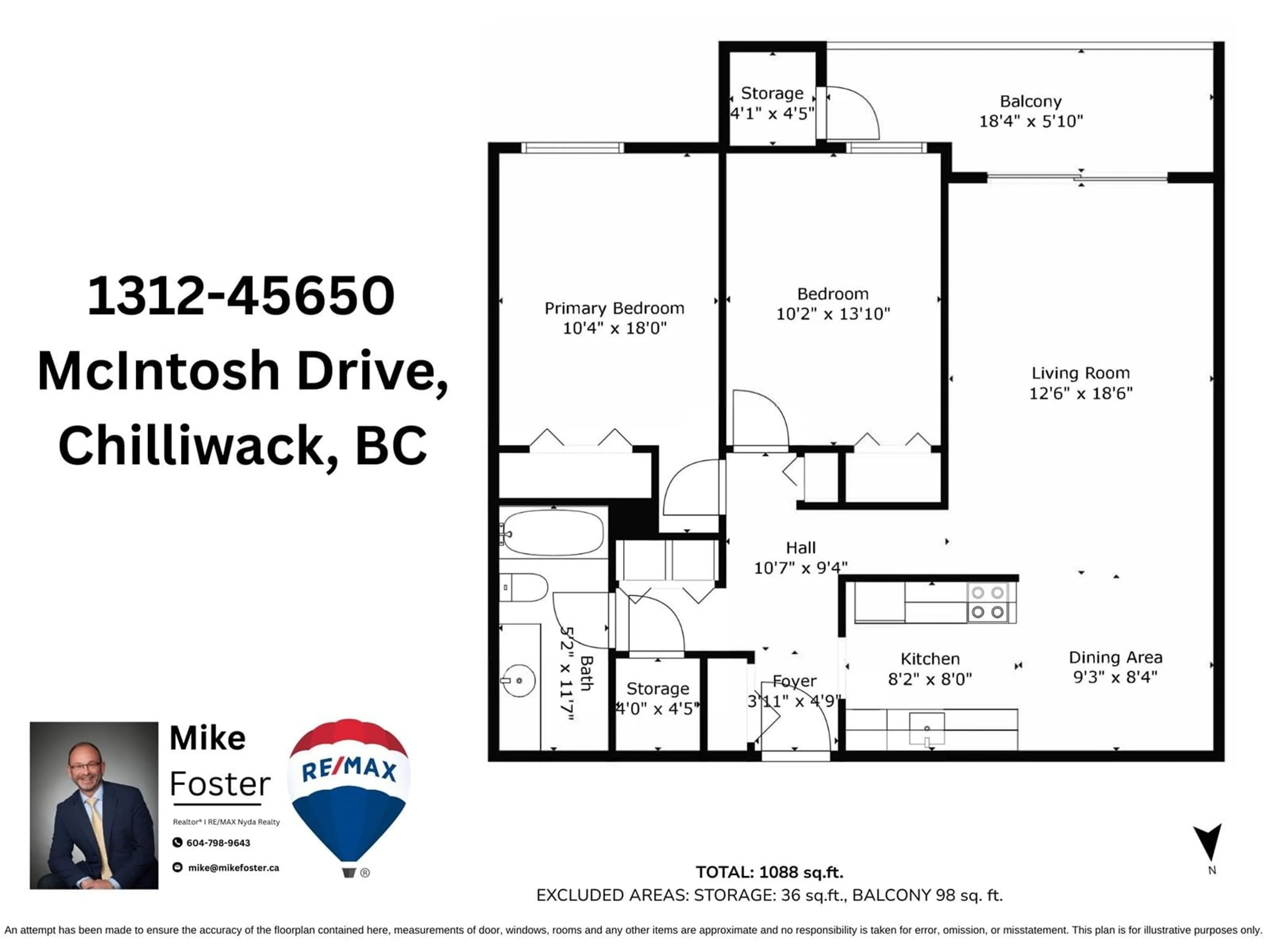 Floor plan for 1312 - 45650 MCINTOSH DRIVE, Chilliwack British Columbia V2P6Y5