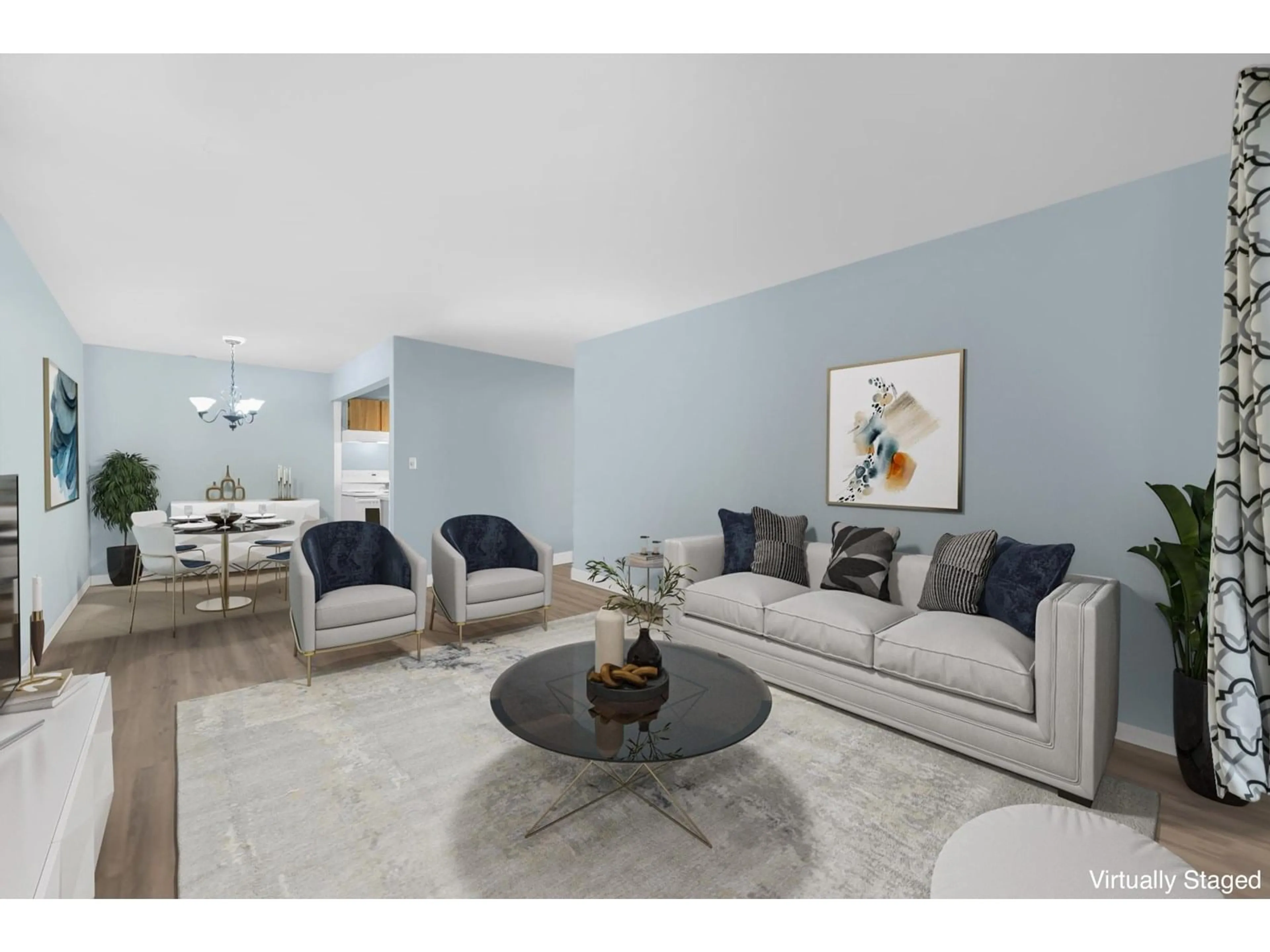 Living room with furniture, ceramic/tile floor for 221 - 13775 74, Surrey British Columbia V3W9C5