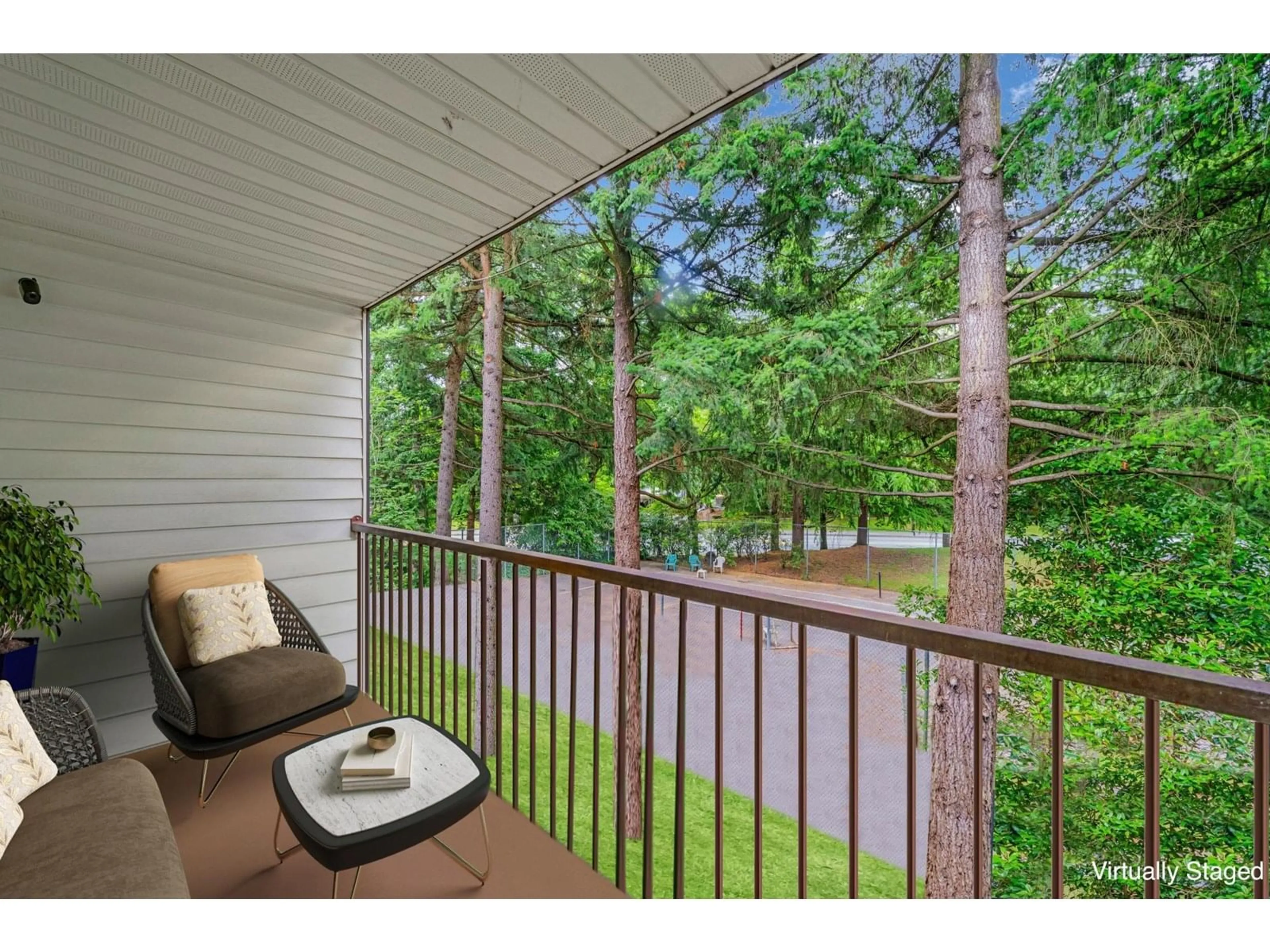 Patio, forest/trees view for 221 - 13775 74, Surrey British Columbia V3W9C5