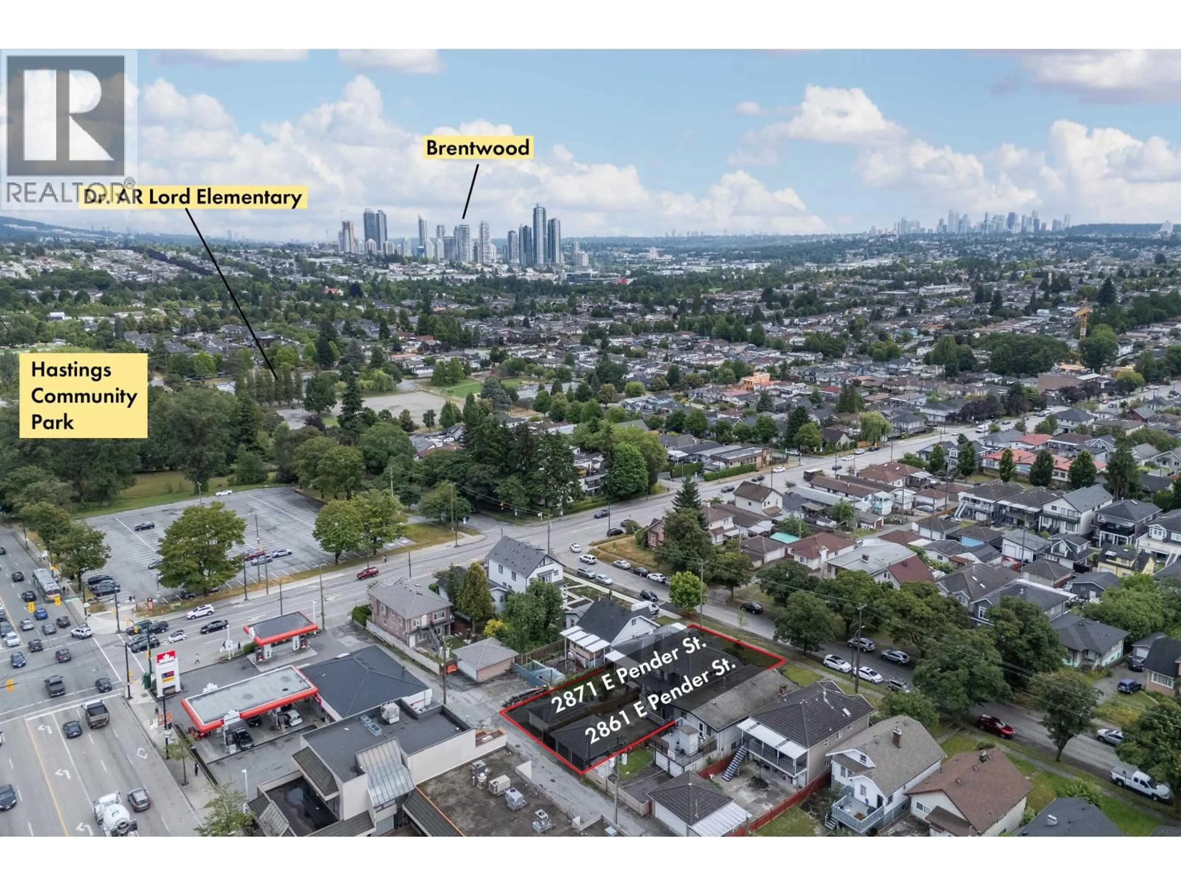 A pic from outside/outdoor area/front of a property/back of a property/a pic from drone, city buildings view from balcony for 2861 PENDER STREET, Vancouver British Columbia V5K2C1
