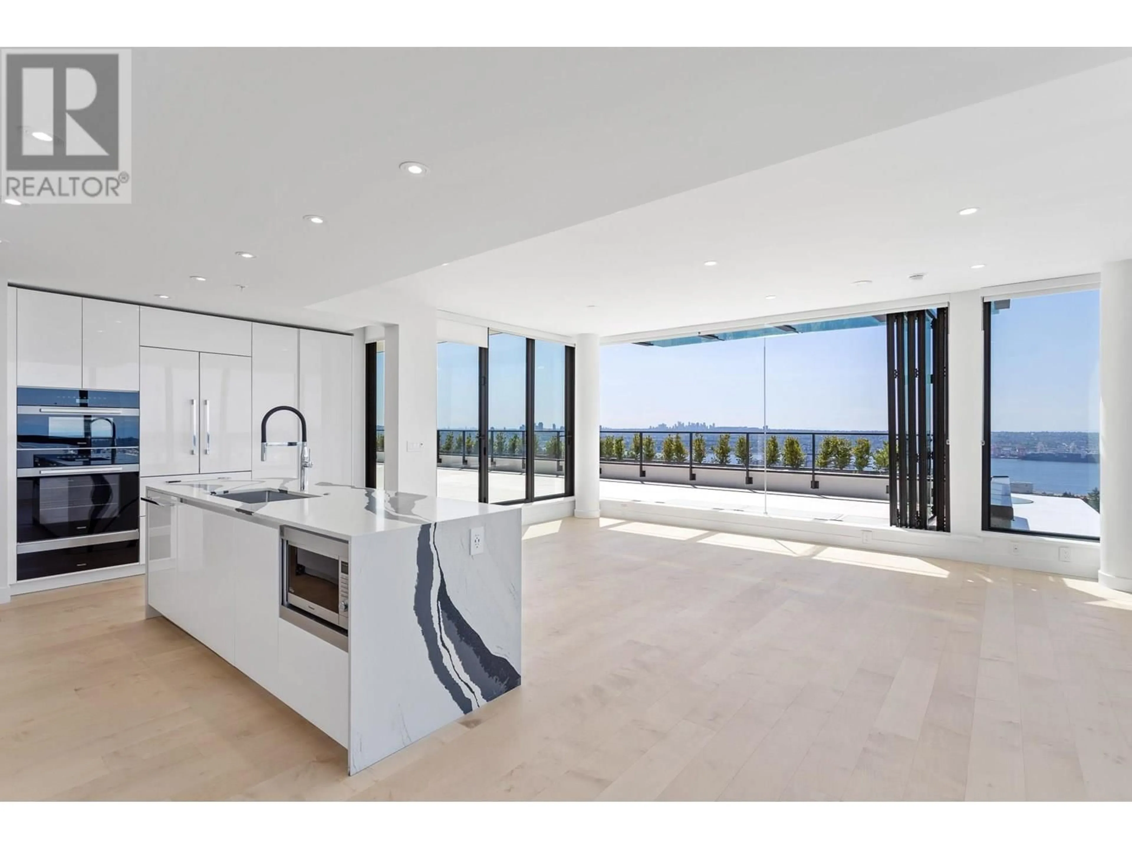 Open concept kitchen, ceramic/tile floor for 1602 - 135 13TH STREET, North Vancouver British Columbia V7L0J8