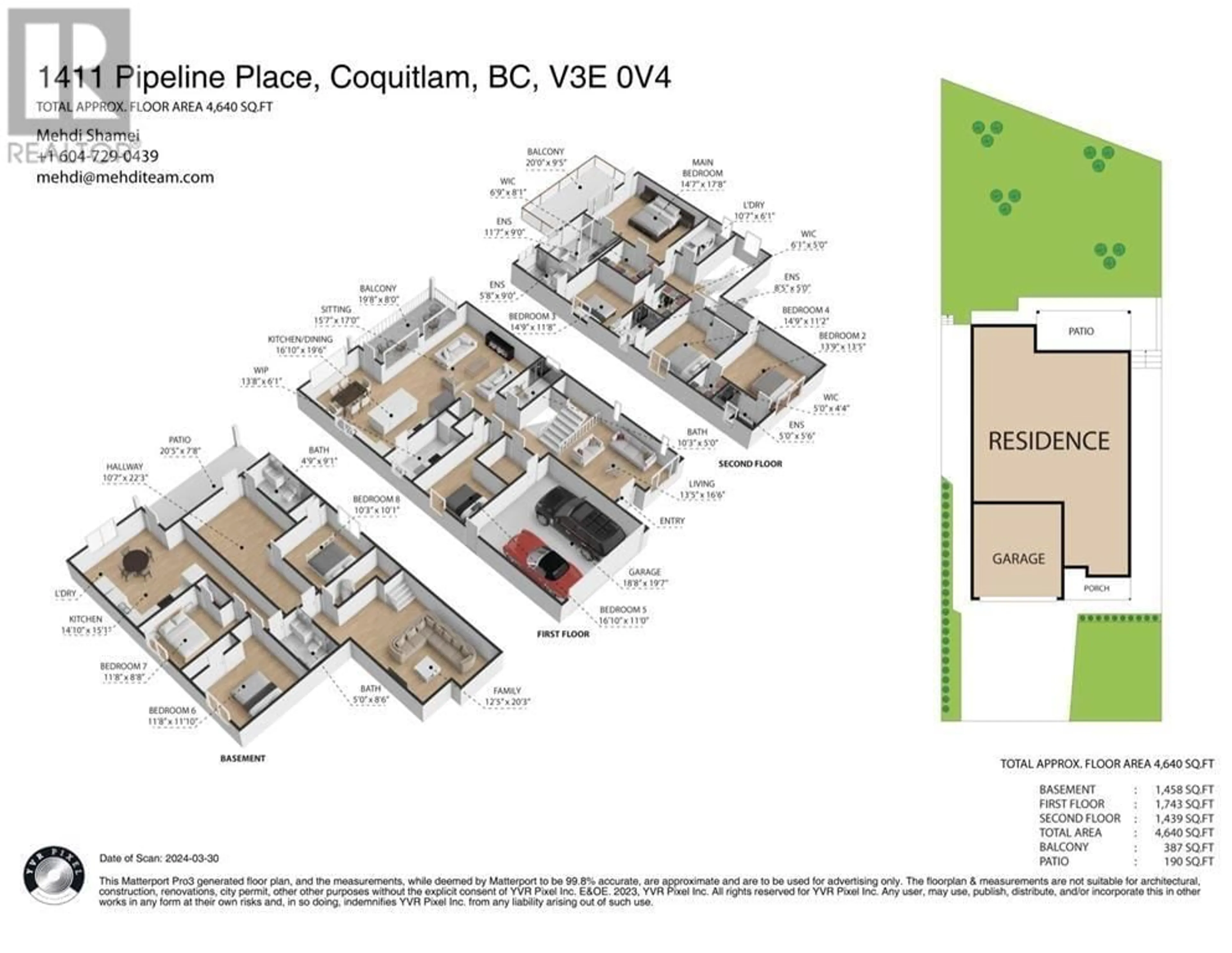 Floor plan for 1411 PIPELINE PLACE, Coquitlam British Columbia V3E2X1