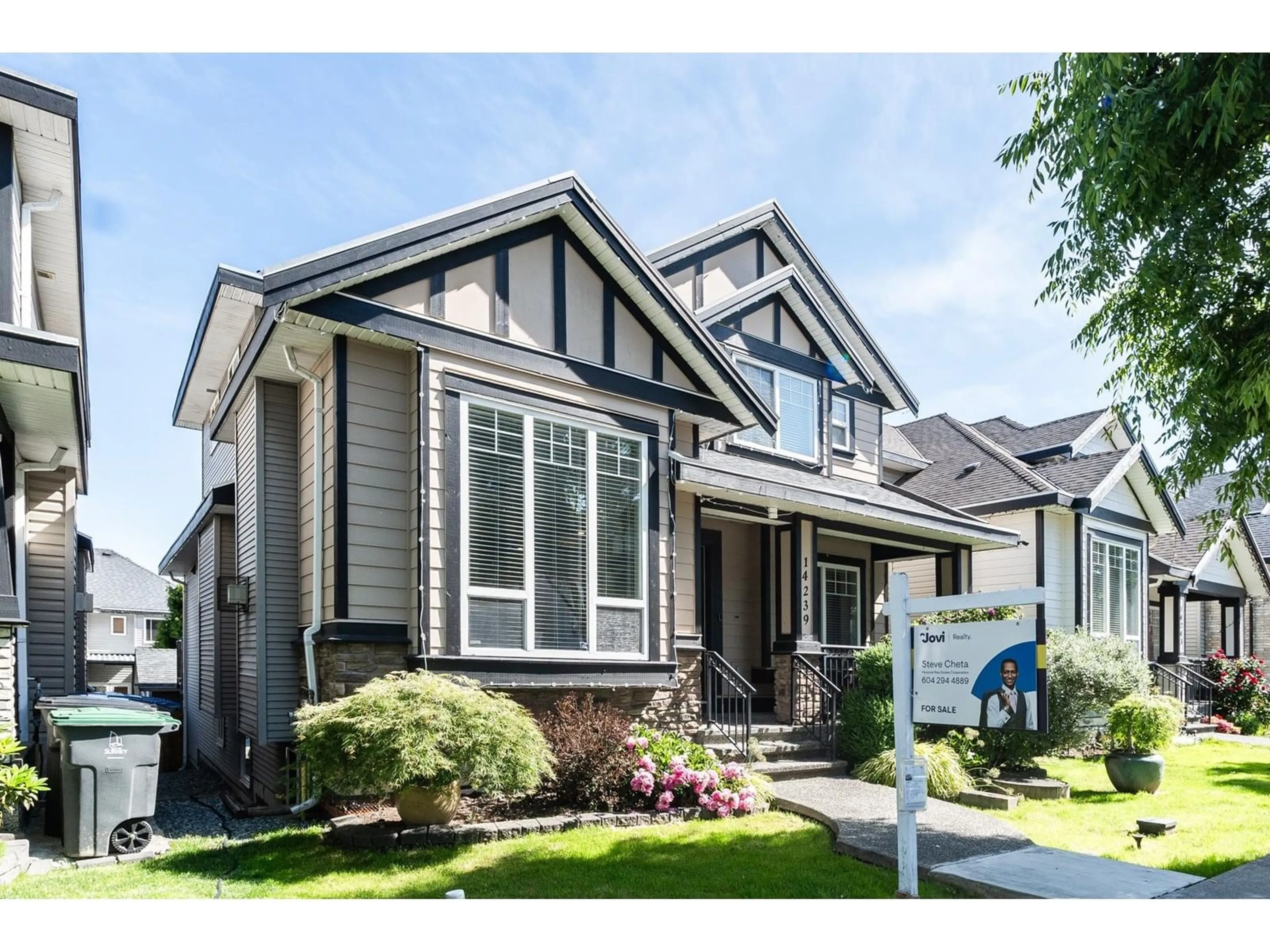 Home with vinyl exterior material, street for 14239 62, Surrey British Columbia V3X0B8