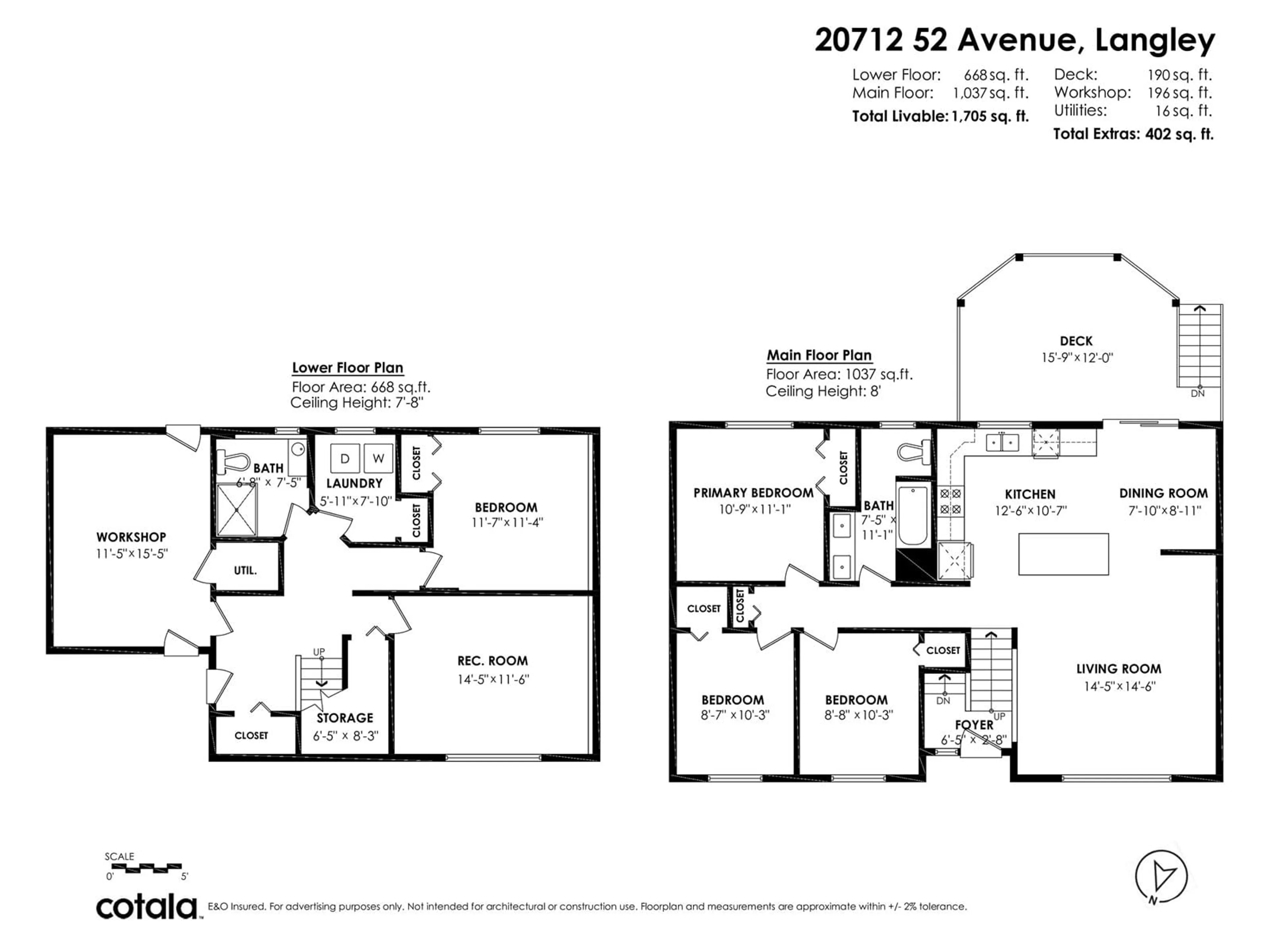 Floor plan for 20712 52, Langley British Columbia V3A6C7