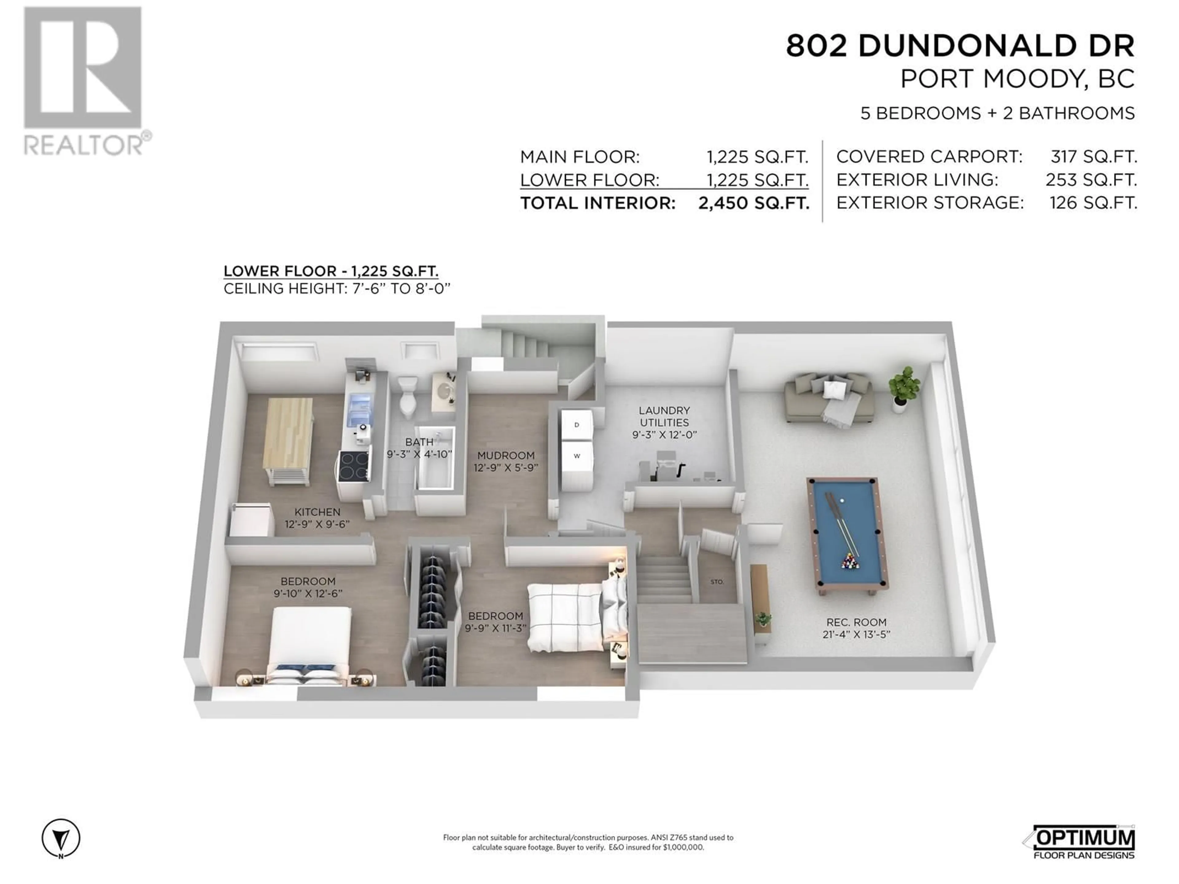 Floor plan for 802 DUNDONALD DRIVE, Port Moody British Columbia V3H1B7