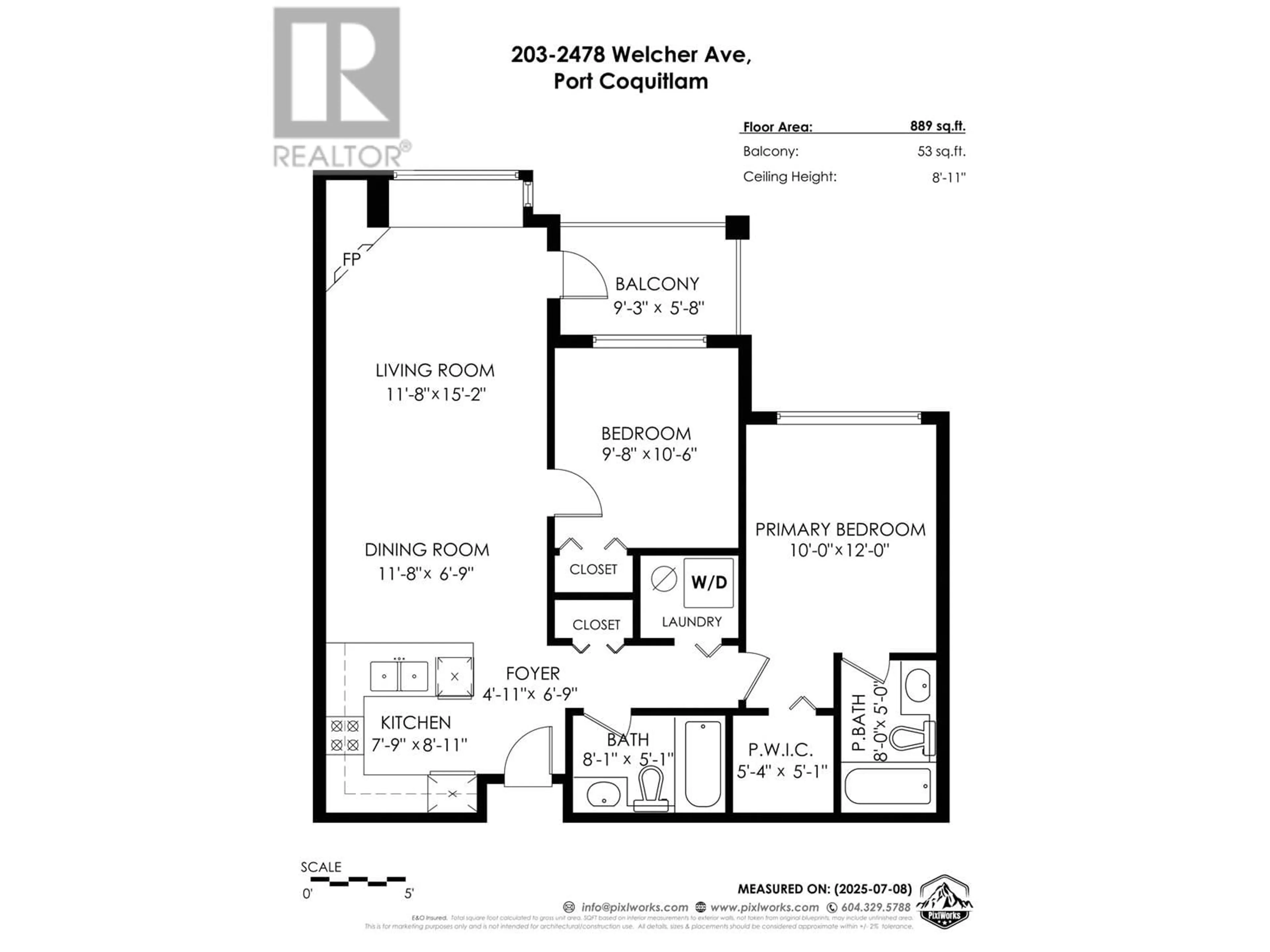Floor plan for 203 - 2478 WELCHER AVENUE, Port Coquitlam British Columbia V3C0A6
