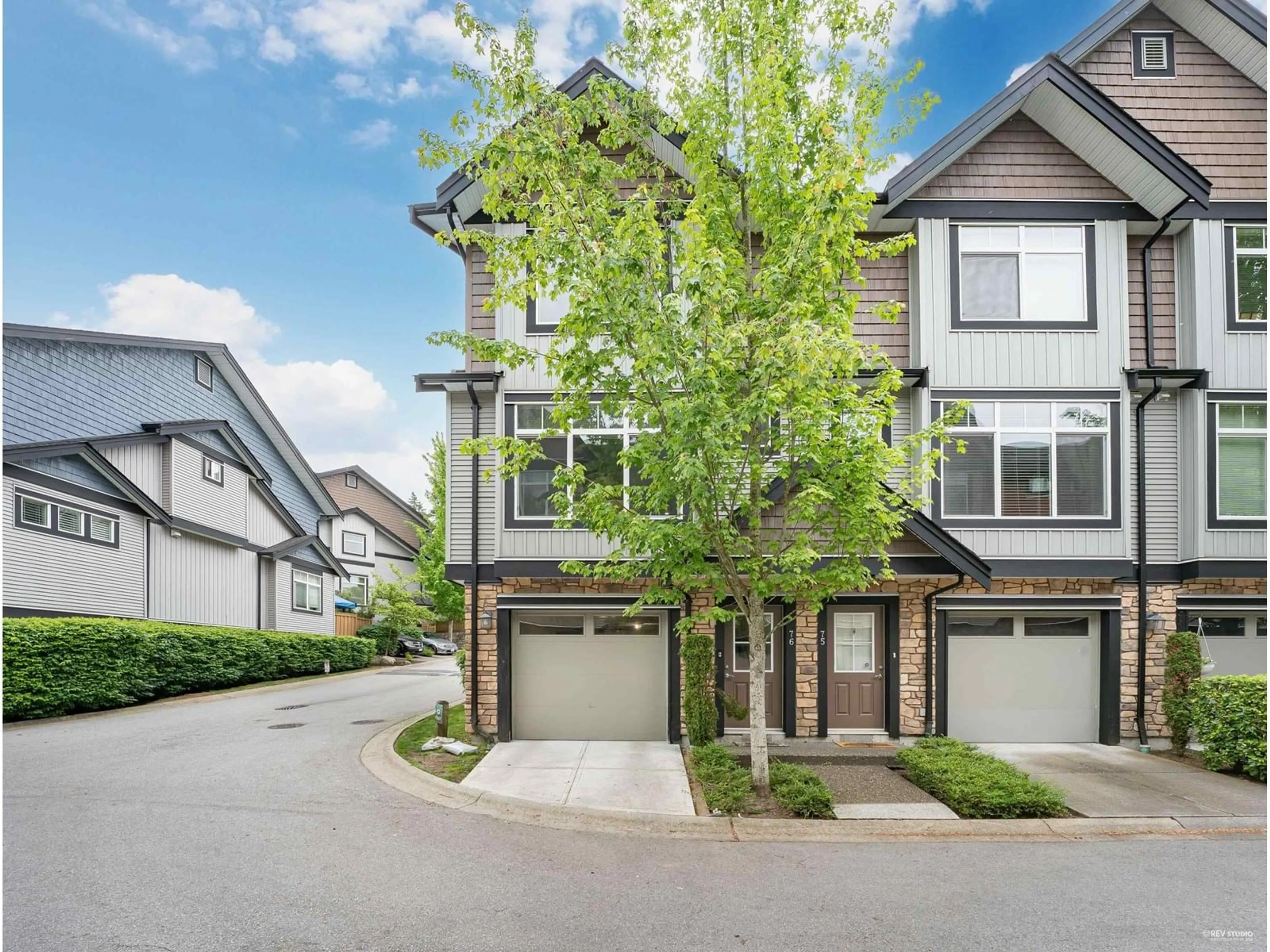 A pic from outside/outdoor area/front of a property/back of a property/a pic from drone, street for 76 - 6299 144, Surrey British Columbia V3X1A2