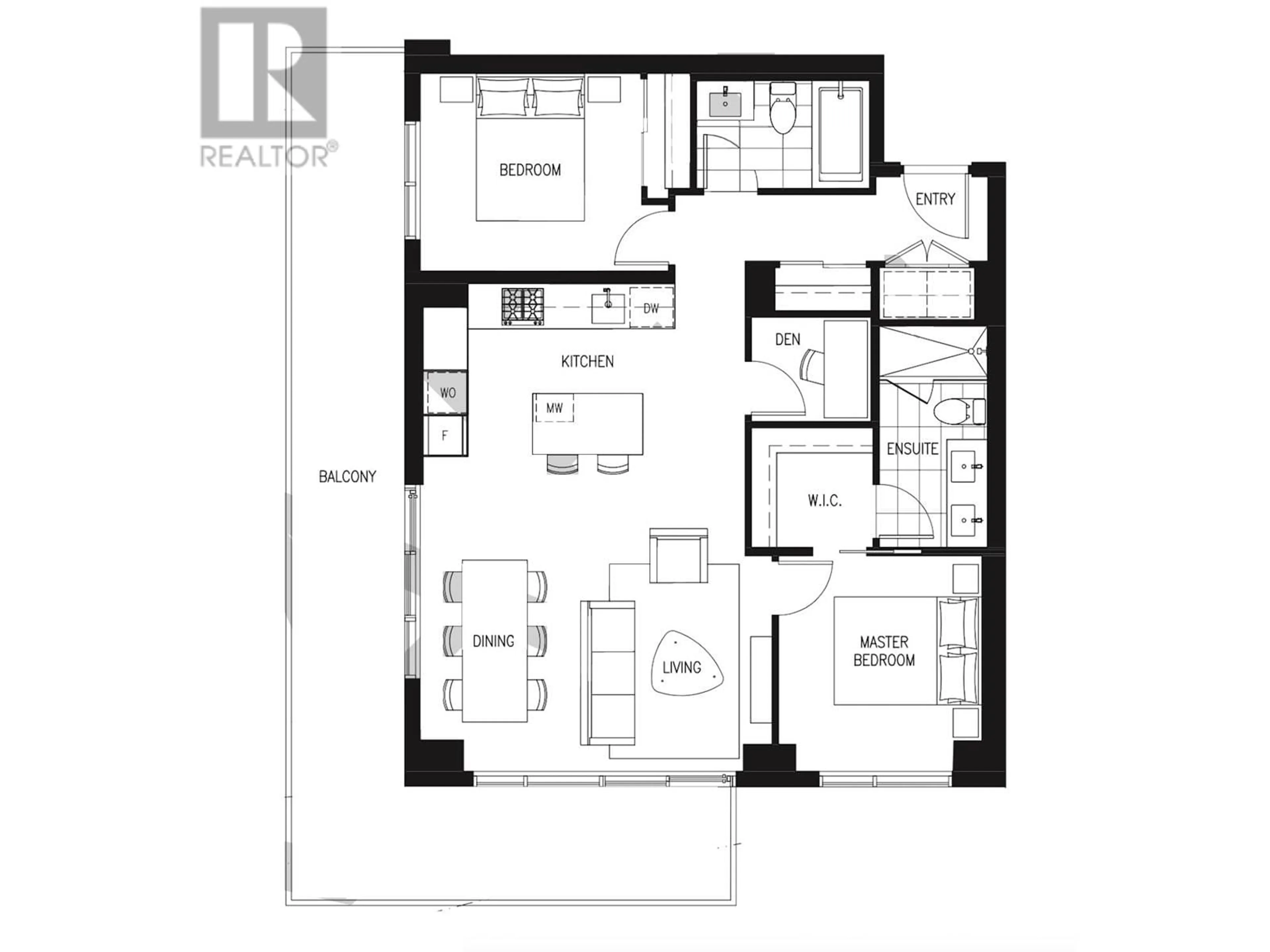 Floor plan for 1013 - 6808 MINORU BOULEVARD, Richmond British Columbia V6Y0M7