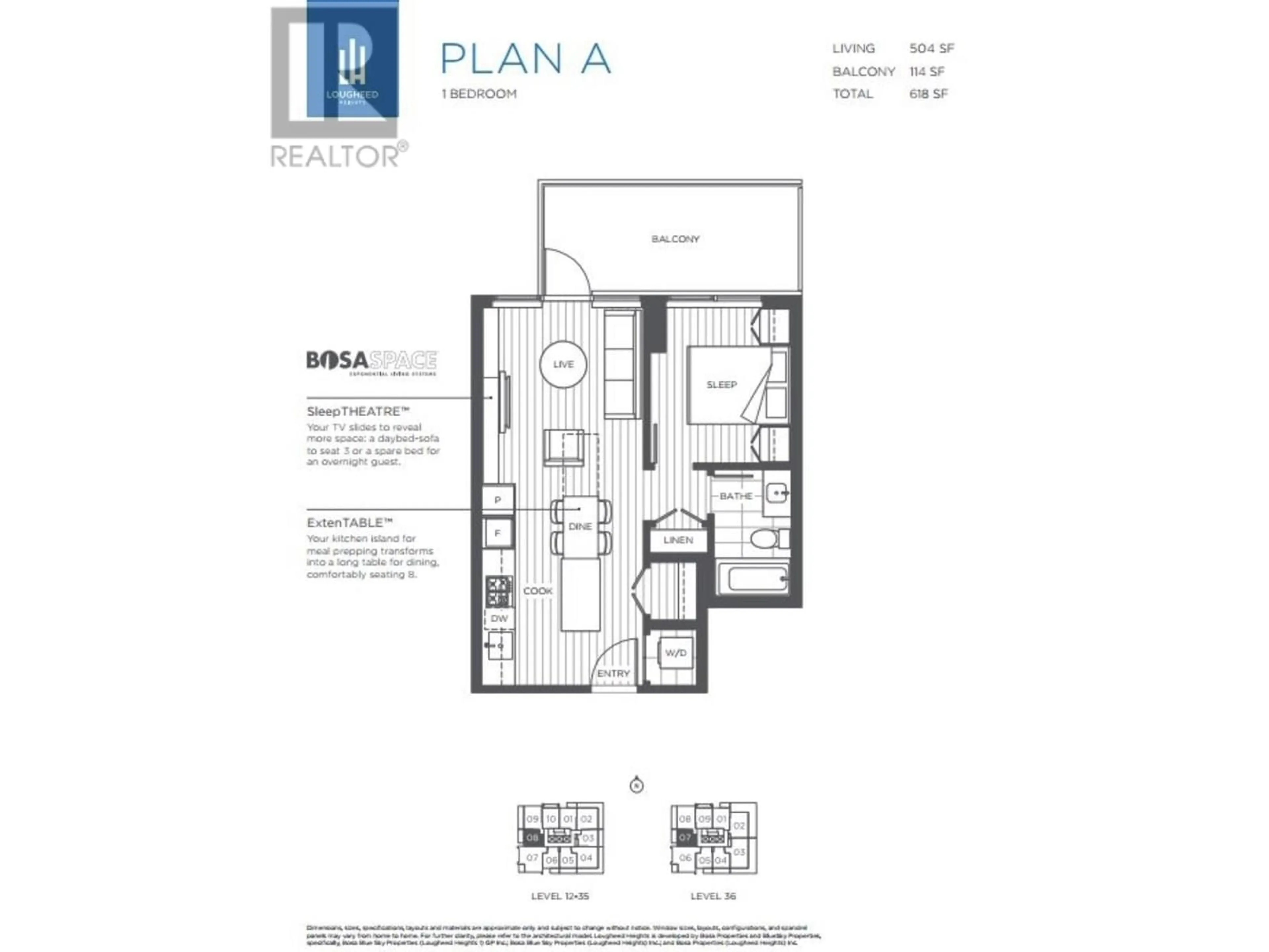 Floor plan for 508 - 657 WHITING WAY, Coquitlam British Columbia V3J0J6