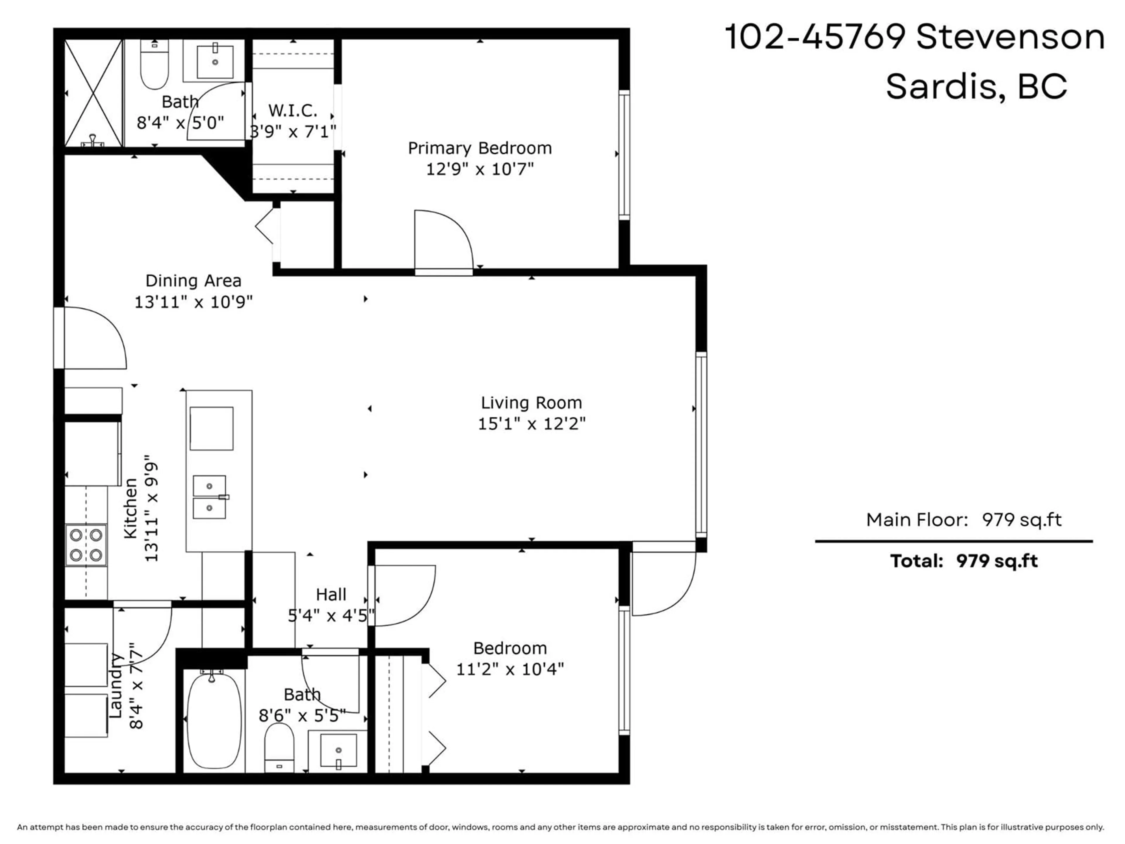 Floor plan for 102 - 45769 STEVENSON ROAD, Chilliwack British Columbia V2R5Z2