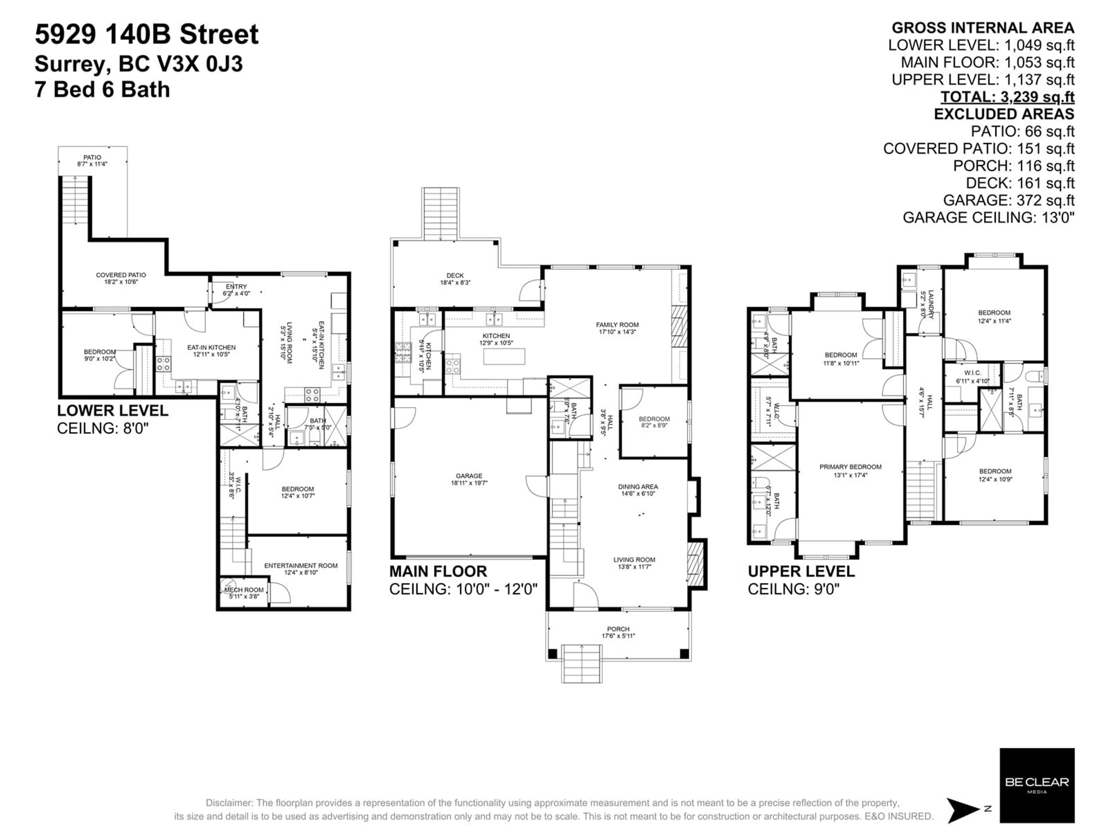 Floor plan for 5929 140B, Surrey British Columbia V3X0J3