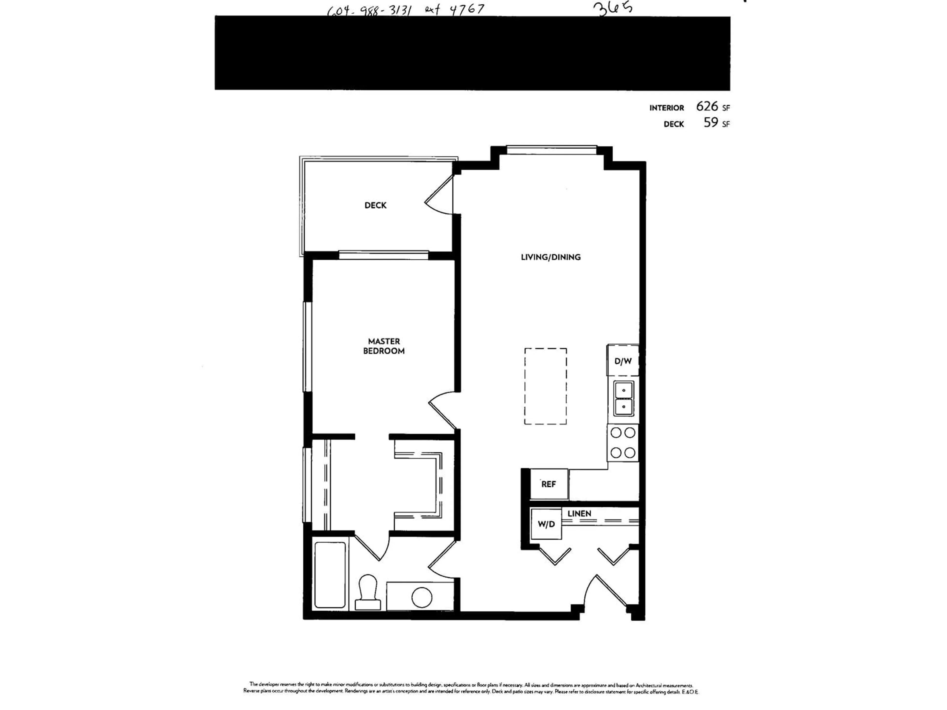 Floor plan for 112 - 13628 81A, Surrey British Columbia V3W3E2