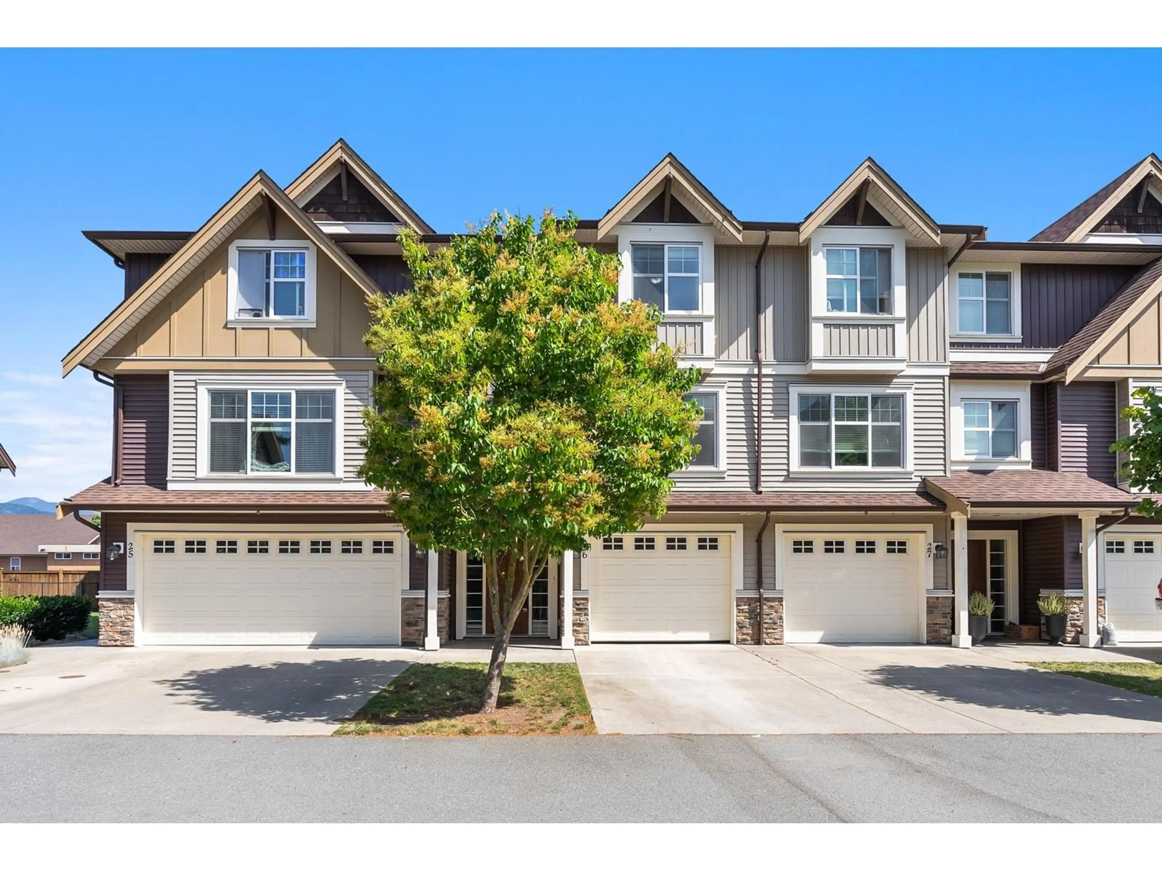 A pic from outside/outdoor area/front of a property/back of a property/a pic from drone, street for 26 - 9750 MCNAUGHT ROAD, Chilliwack British Columbia V2P0E9